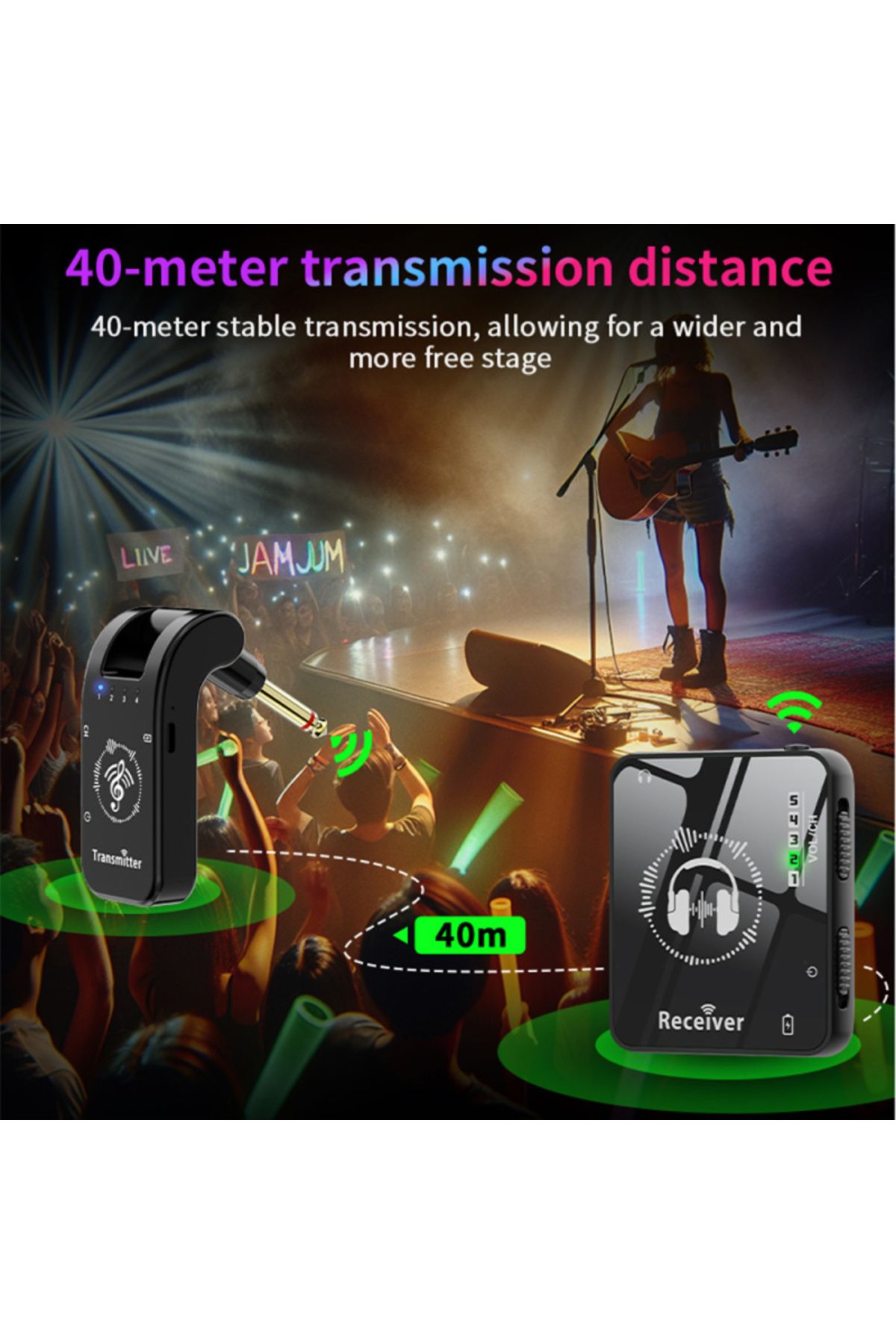 Choice-Wireless IEM System Transmitter Receiver 2.4GHz ISM Band Wireless Ear Monitor Automatic Pairing P... 3
