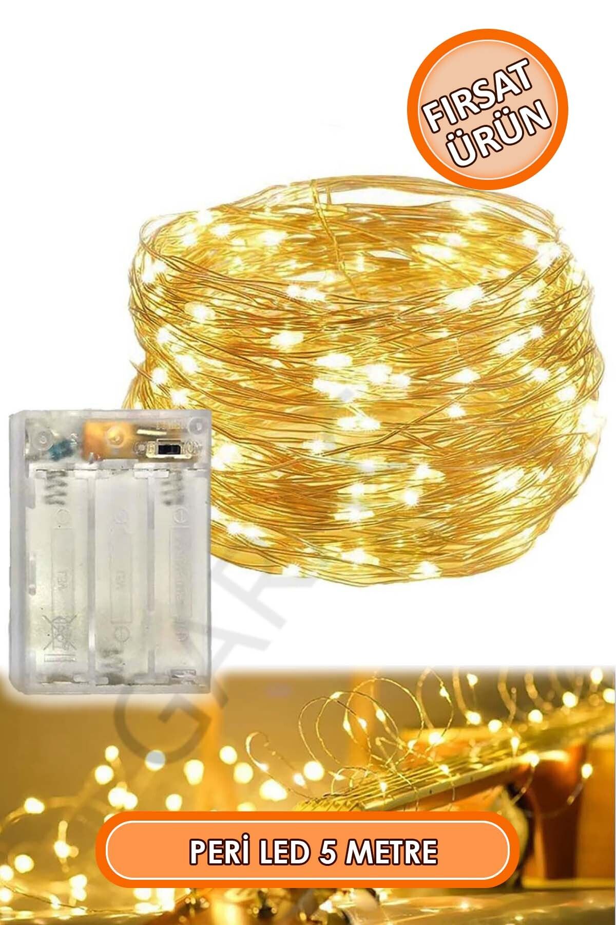 Beyaz Pırıltı Gün Işığı Dekoratif Peri Led 5 Metre