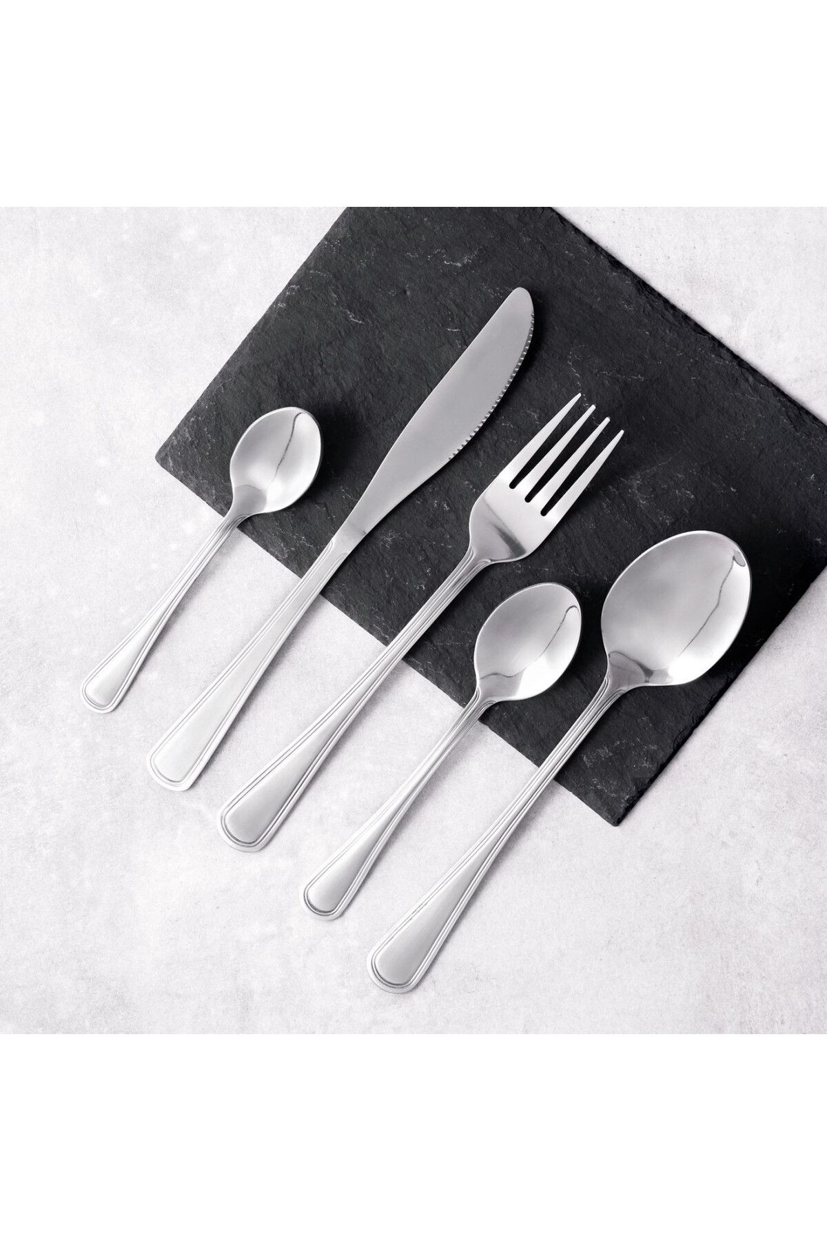 Domotti Set Tacamuri Inox, 30 Piese, 6 Persoane, Cu Lingurite Cafea, London - One Size