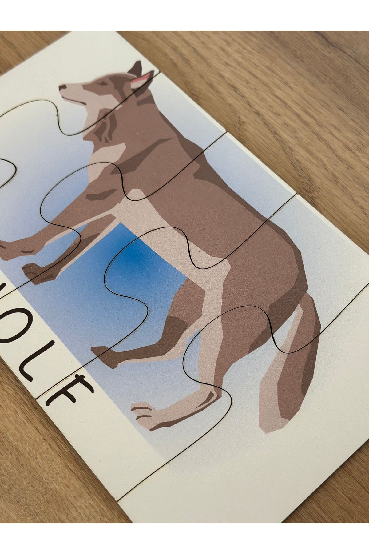 Karter İnovasyon İngilizce Hayvanlar Öğrenme Eşleme Puzzle Kartı, Puzzle Eğitici Oyuncak, Montessori Eğitim Oyuncak fotoğrafı 5 (önizleme)