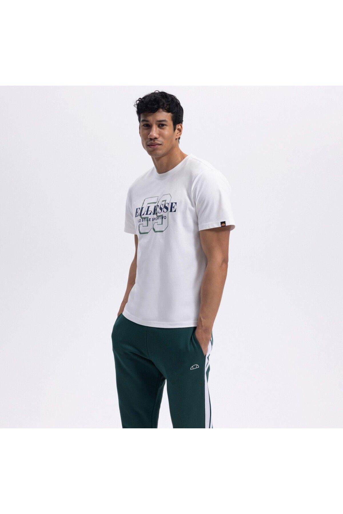 Ellesse-Ανδρικό μπλουζάκι σε λευκό χρώμα EM455 4