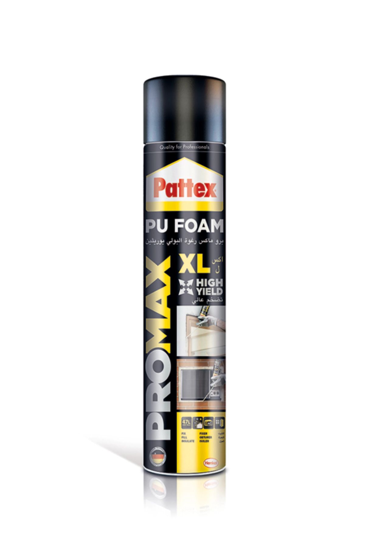 Pattex-باتيكس برومكس XL PU Foam Fix & Fill – مثالي للنوافذ والأبواب، 500 مل 1