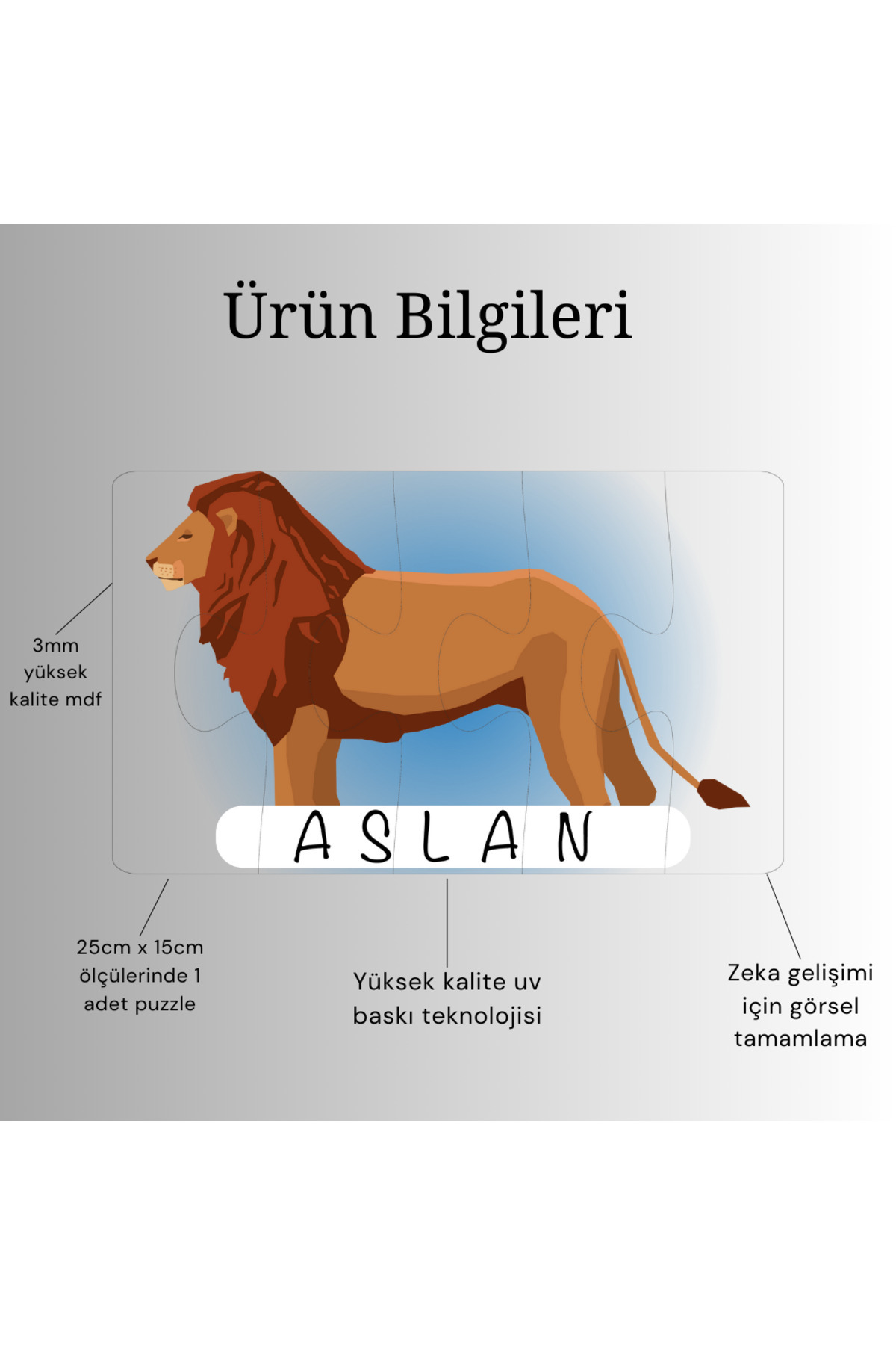 Karter İnovasyon Hayvanlar Öğrenme Eşleme Puzzle Kartı, Puzzle Eğitici Oyuncak, Montessori Eğitim Oyuncak, Motor Zeka fotoğrafı 5 (önizleme)