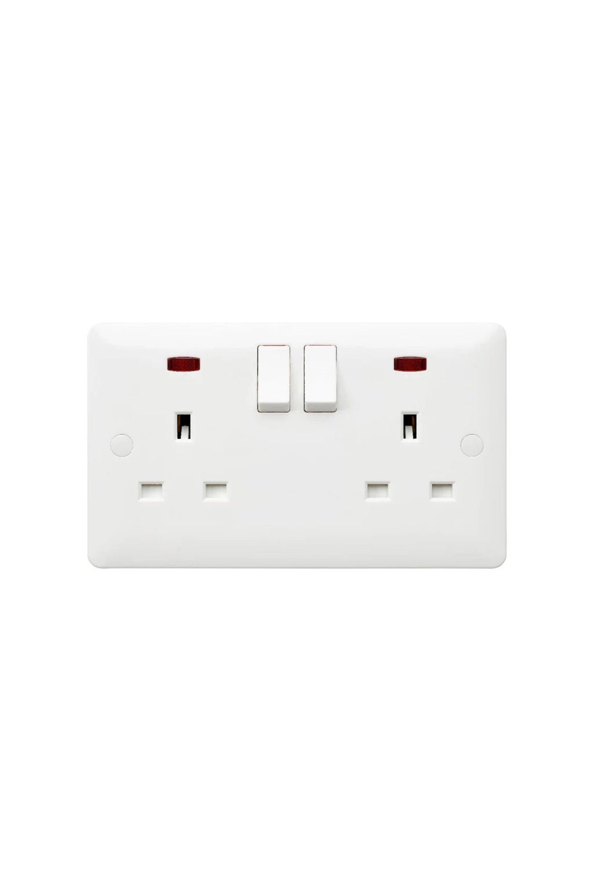 Generic-13A 2-Way Wall Socket with Neon Indicator (7x14) | High Security and Durable Design 1