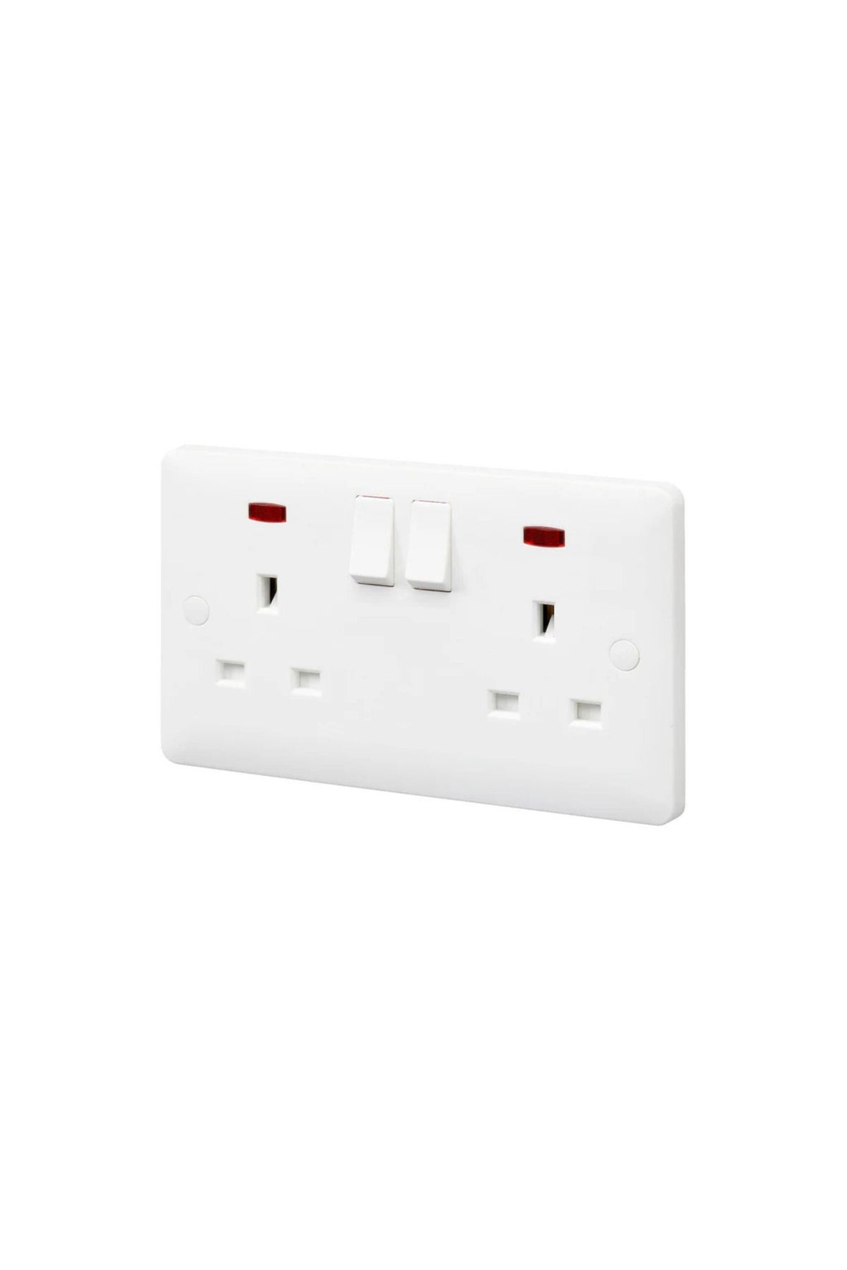Generic-13A 2-Way Wall Socket with Neon Indicator (7x14) | High Security and Durable Design 2