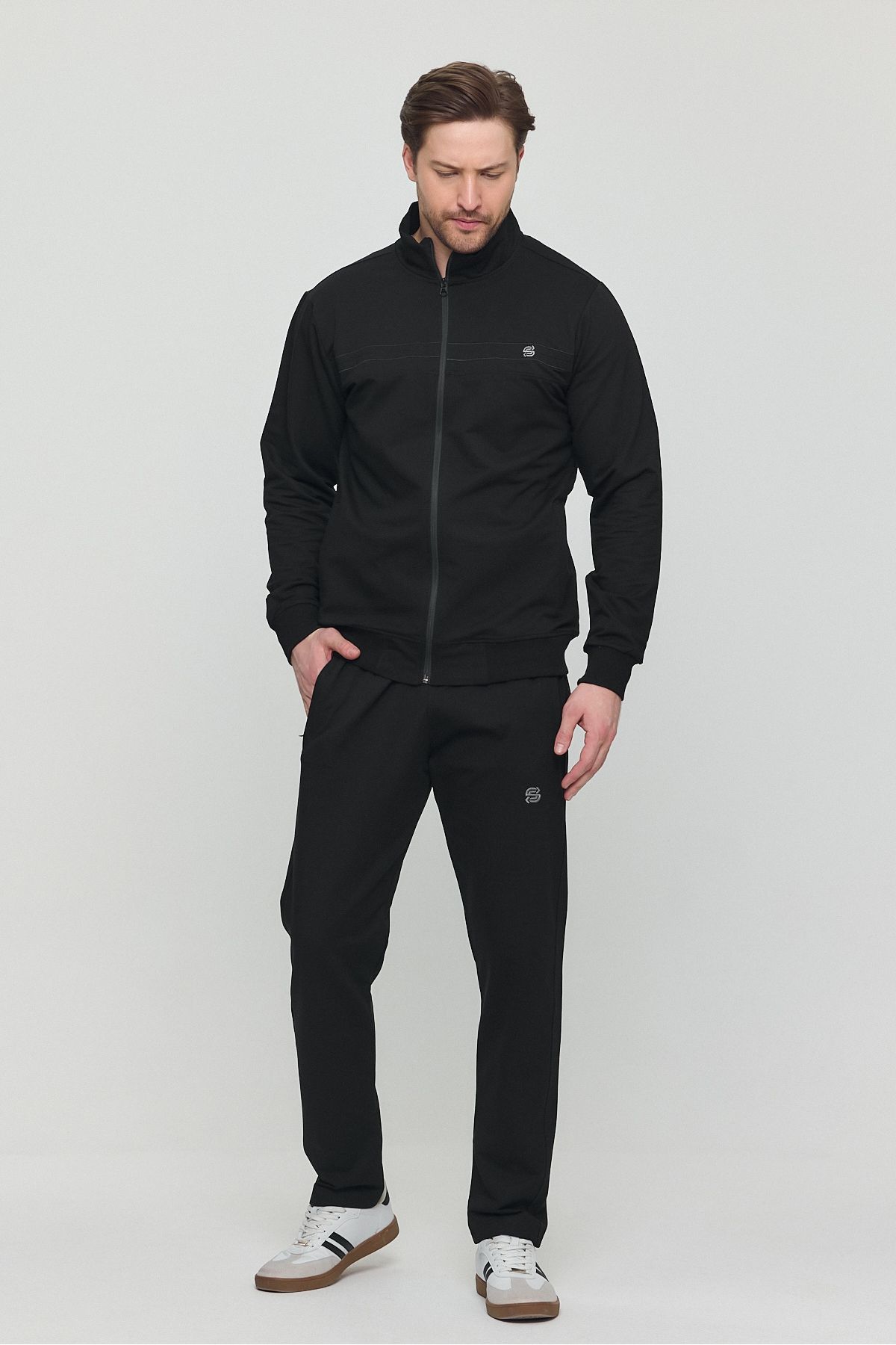 DOAYS-Men's Stripe Patterned Judge Collar Tracksuit Set Dawrazz-033 7