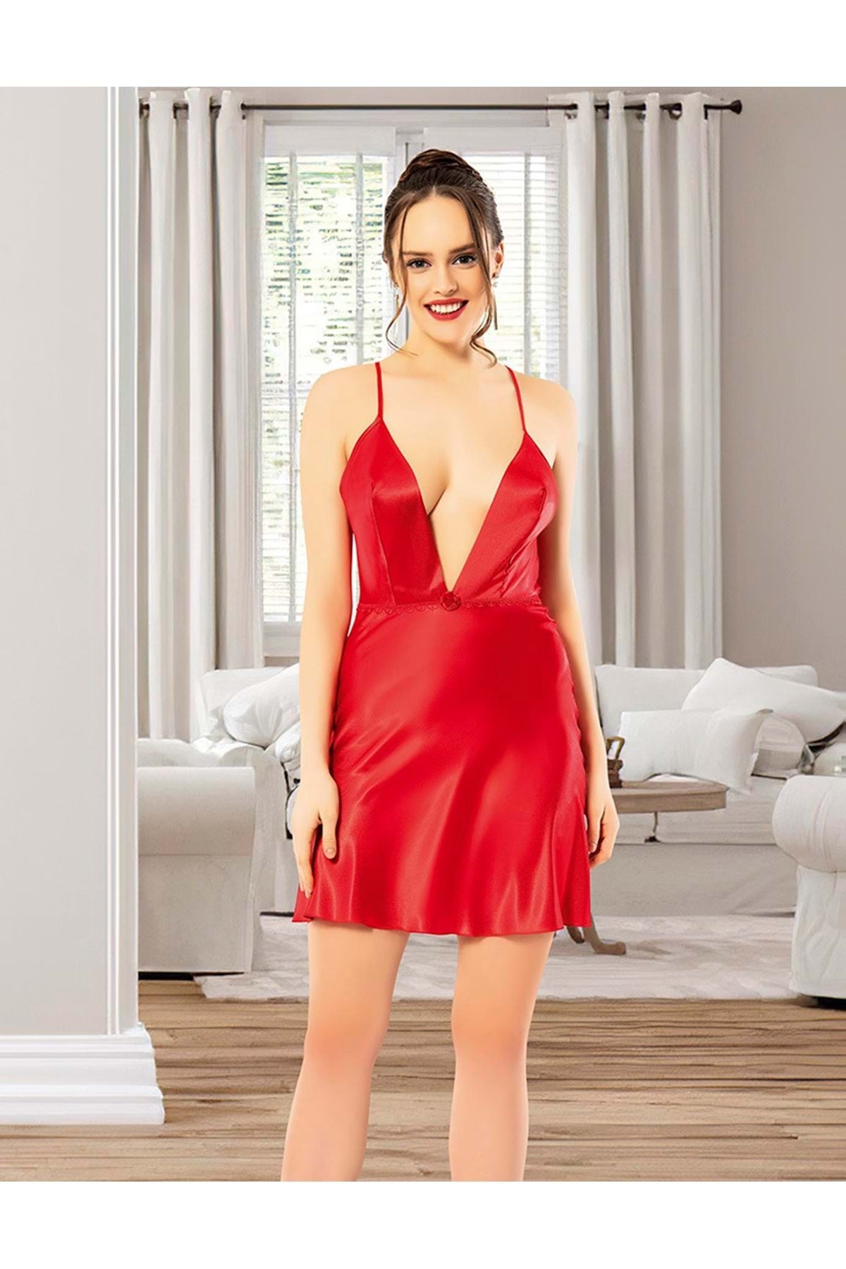 HOTFLİRT Gecelik 2972 KIRMIZI