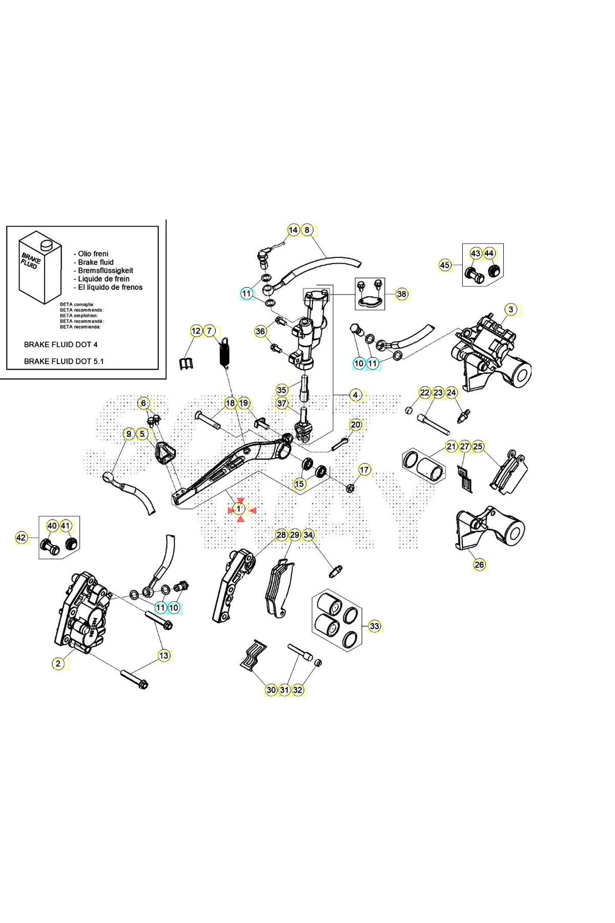 Beta FOOT BRAKE LEVER BETA ORJ YP B3