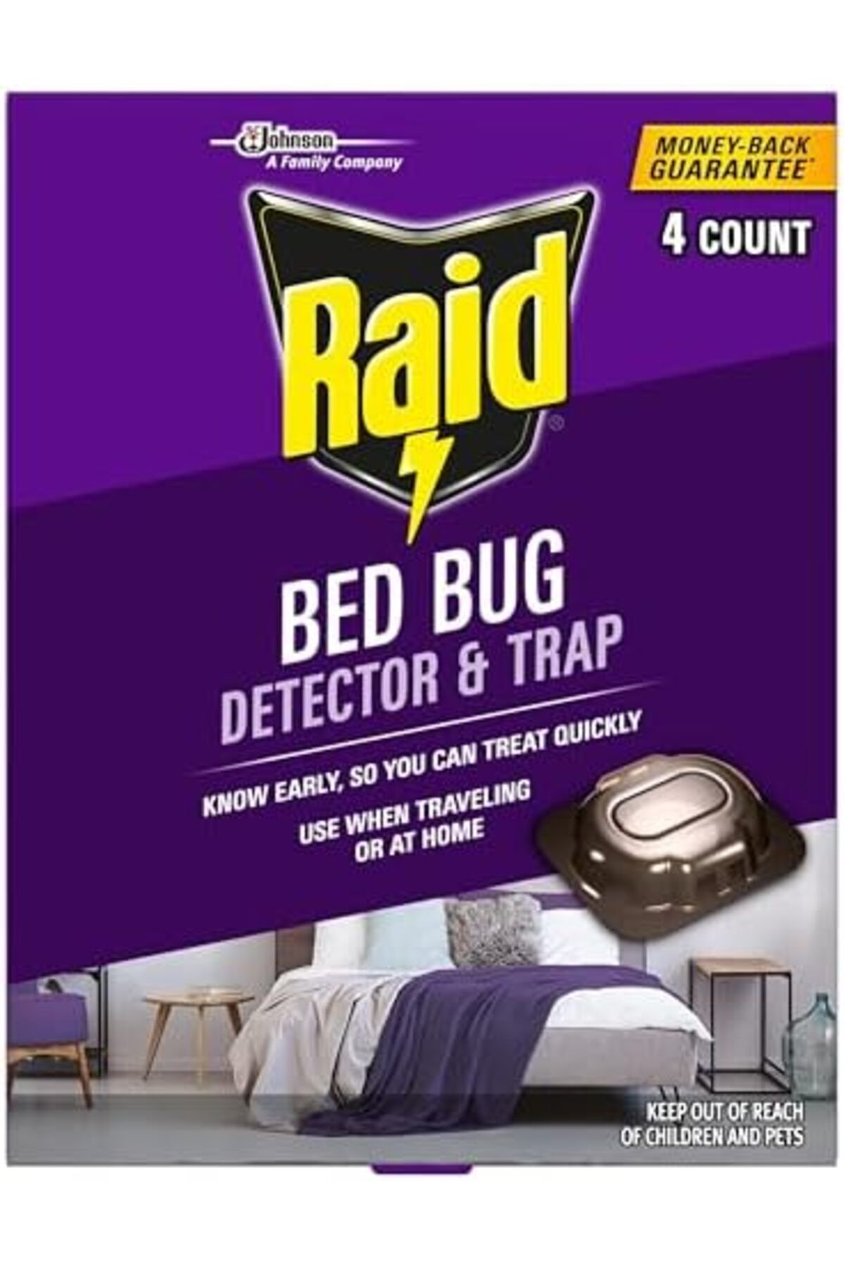 Raid-Bed Bug Detector and Trap, For Indoor Use, 4 Count 2