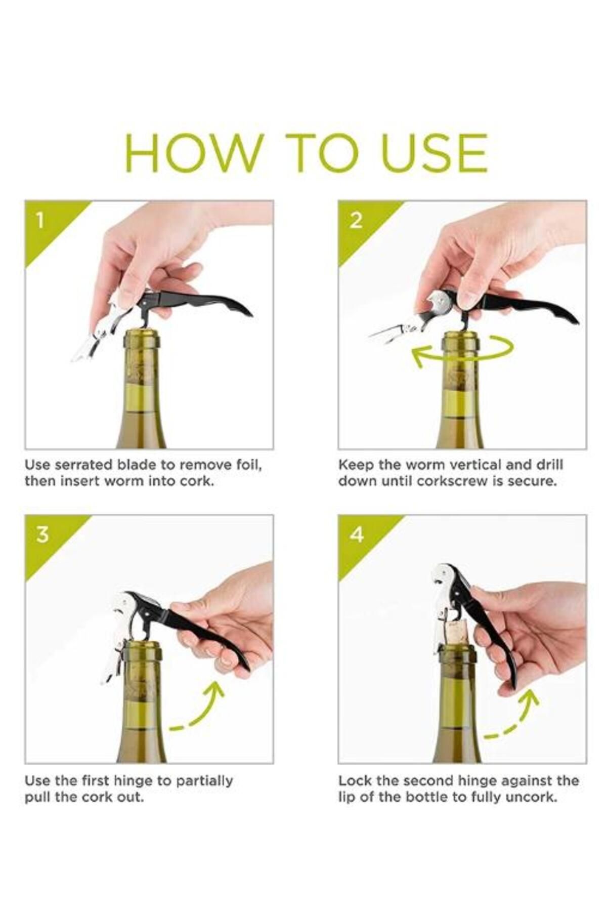 optana-Corkscrew Practical Sturdy Waiter Type Opener Cutter 6