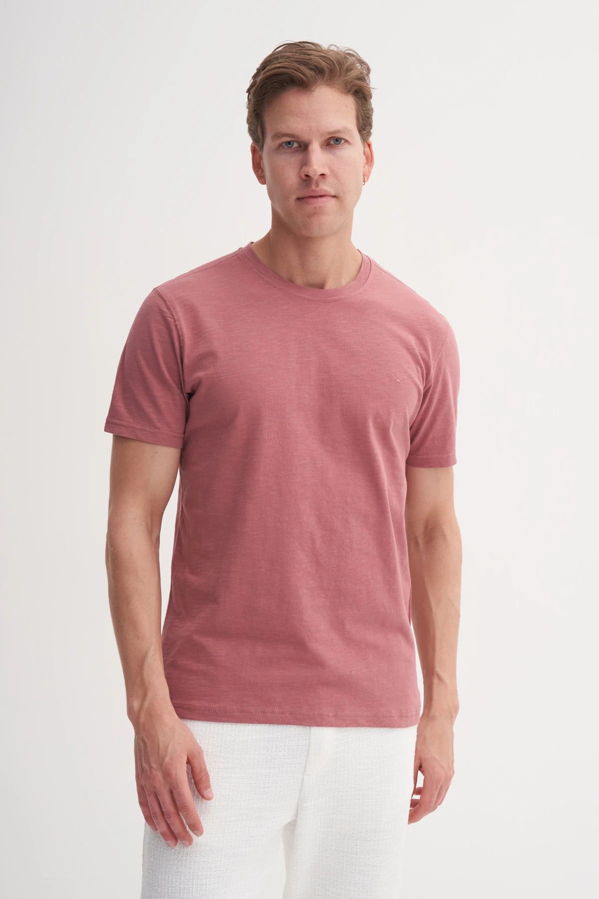 Cazador-Crew Neck Slim Fit Cotton Plain T-Shirt 2