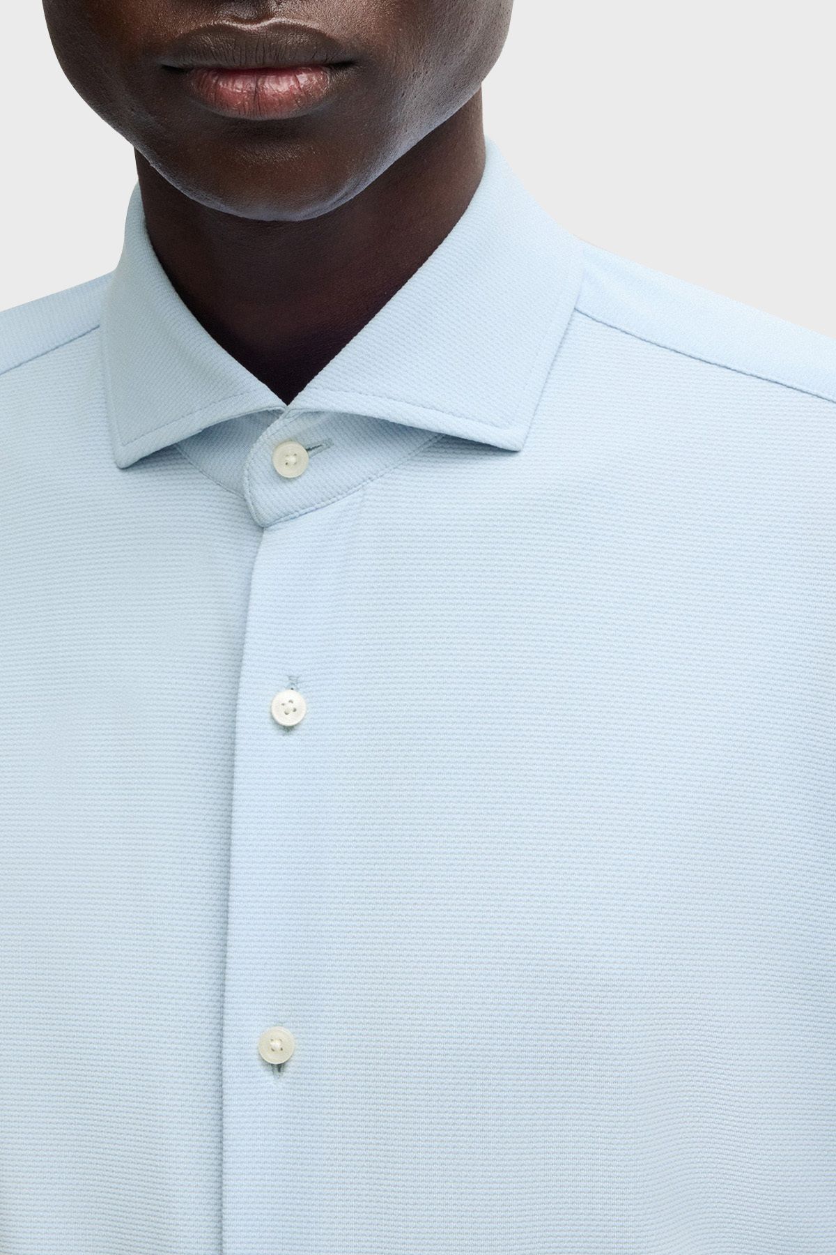 پیراهن بلوز دکمه دار مردانه آستین بلند جارس SLIM FIT 50533393 450 BOSS