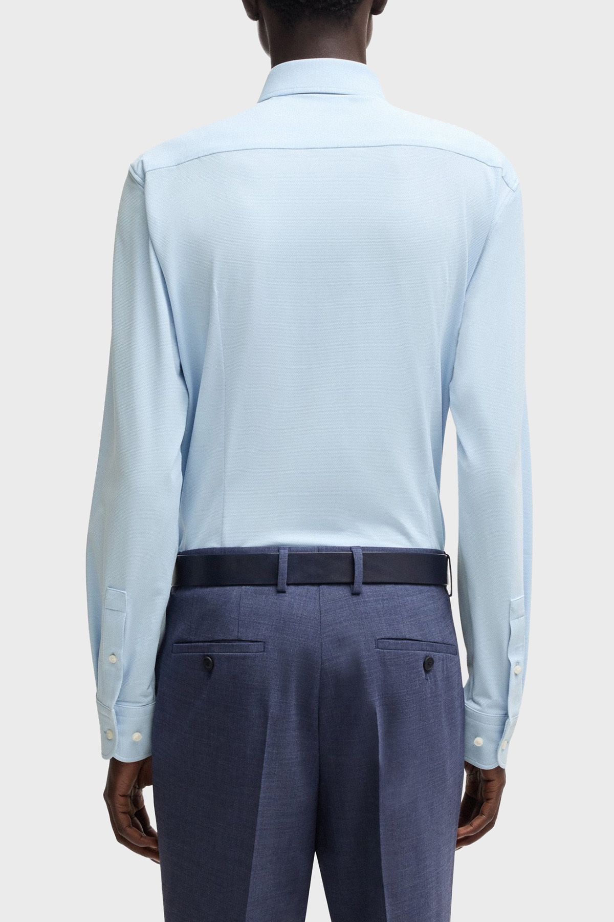 پیراهن بلوز دکمه دار مردانه آستین بلند جارس SLIM FIT 50533393 450 BOSS
