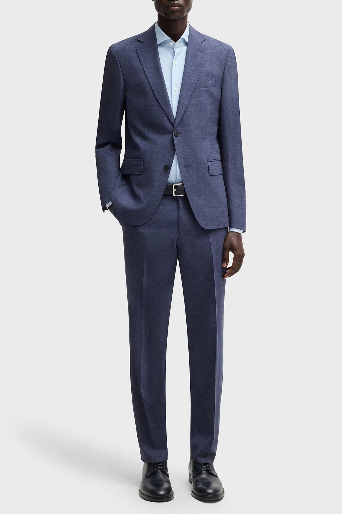 پیراهن بلوز دکمه دار مردانه آستین بلند جارس SLIM FIT 50533393 450 BOSS