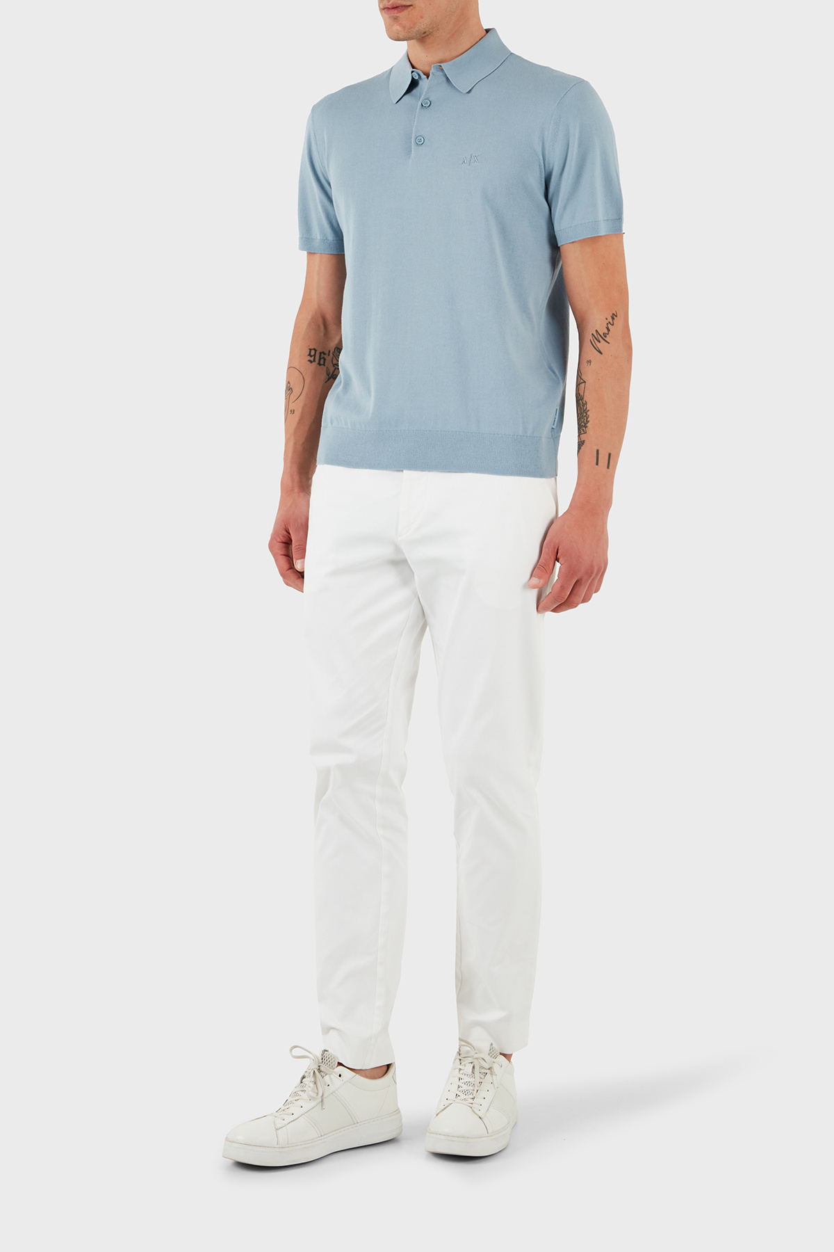 Armani Exchange-100% Cotton Regular Fit Polo Neck t Shirt Men's Polo-Neck t Shirt 8Nzf5D Zm3Jz U9287 3