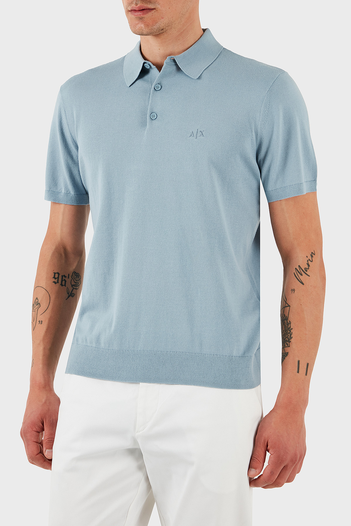 Armani Exchange-100% Cotton Regular Fit Polo Neck t Shirt Men's Polo-Neck t Shirt 8Nzf5D Zm3Jz U9287 5