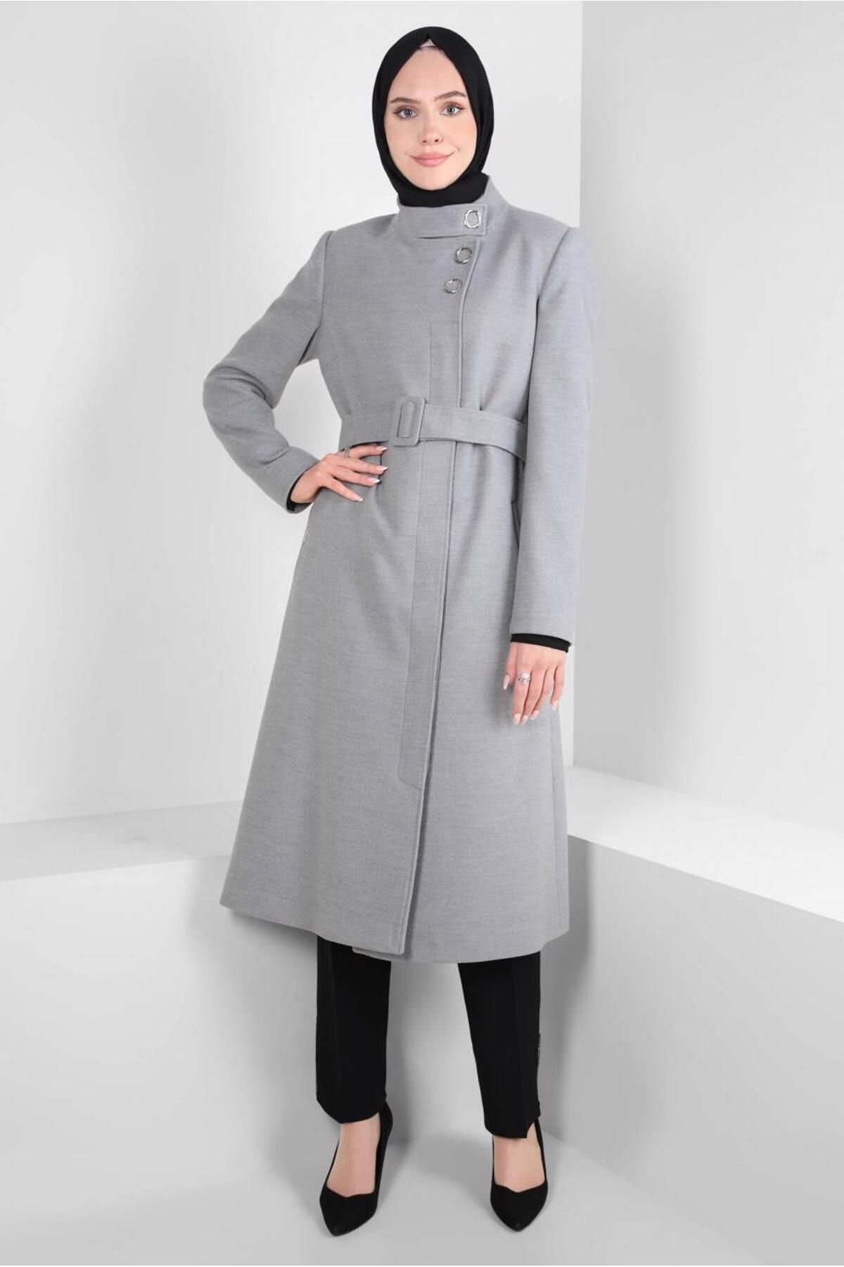 مانتو کمربندی 90437 Alvina