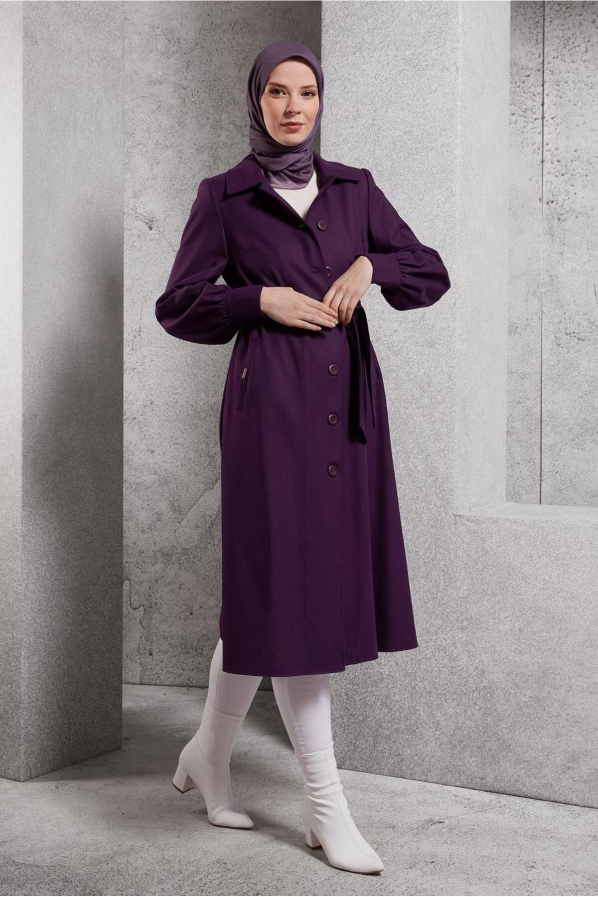 مانتو کمربندی 90458 Alvina