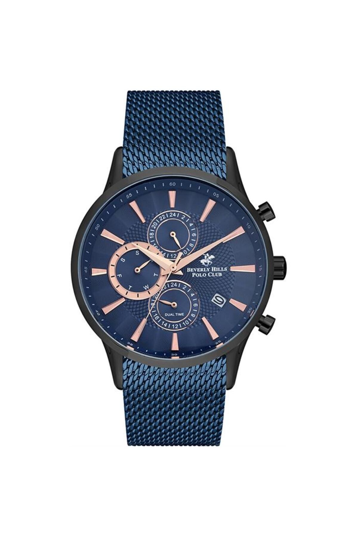 ساعت آبی مردانه Navy 's BP3002X.690 اورجینال Beverly Hills Polo Club