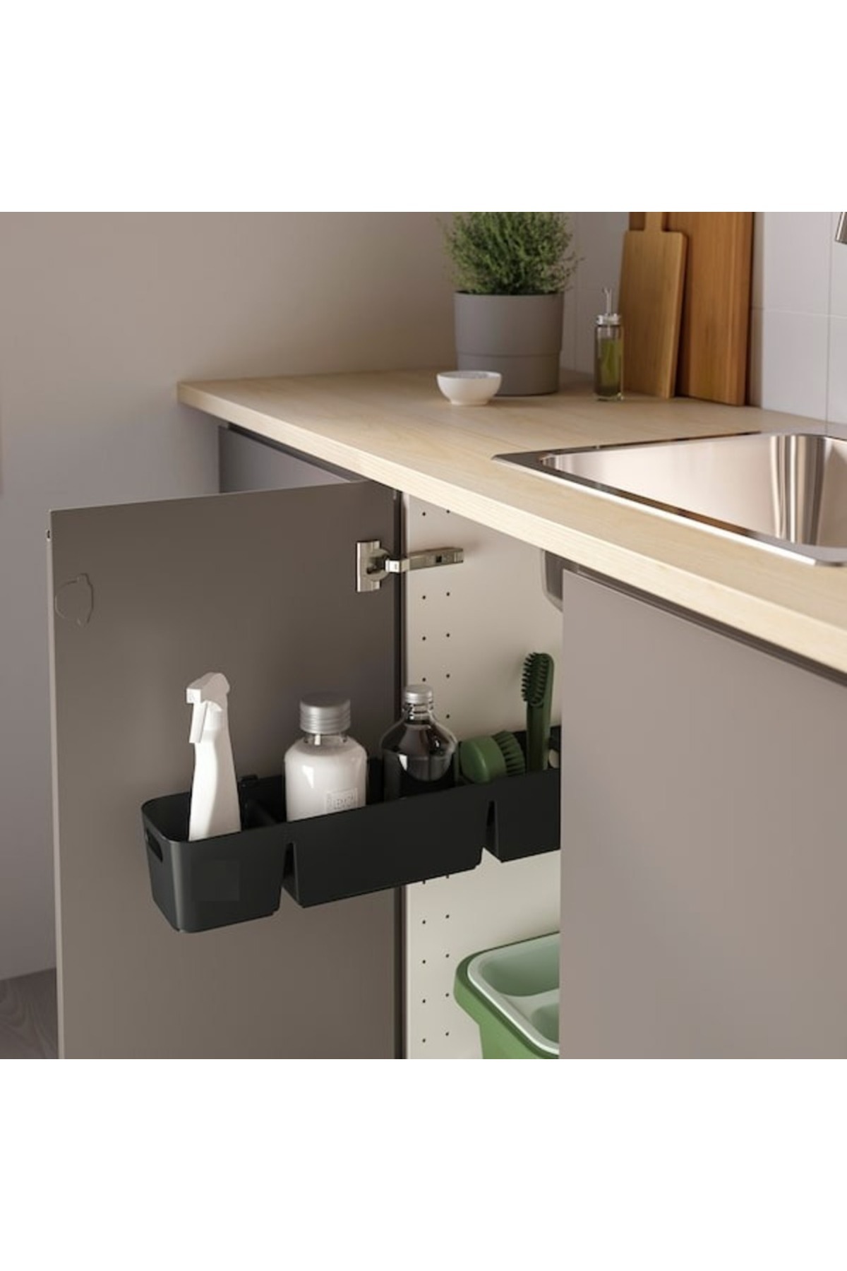 IKEA-منزلق UPPDATERA للصندوق، مقاس 50×12 سم، لون أنثراسيت - منظم أدراج قابل للتعديل 5