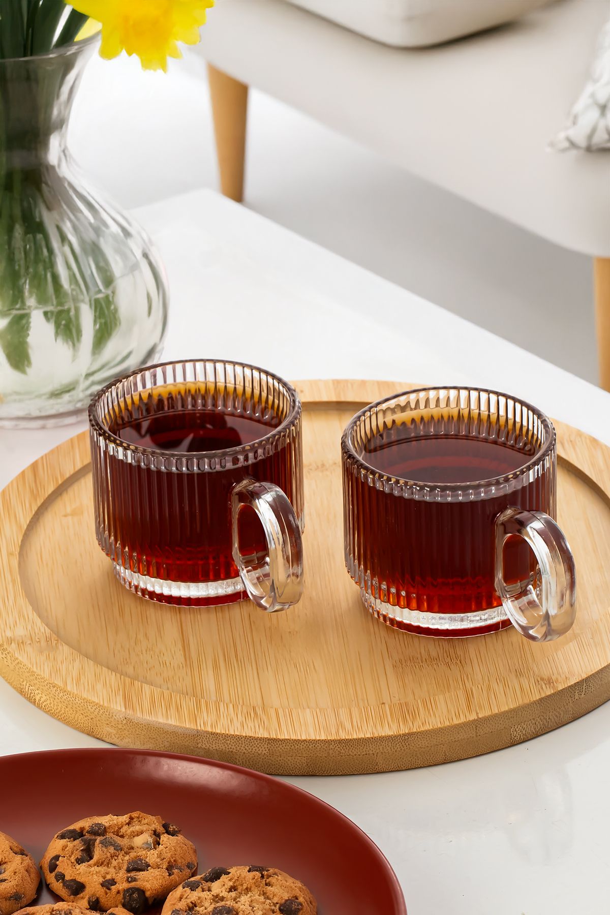 Porsima-Salvador Set of 6 Transparent Glass Water and Soft Drink Glasses - Glass Set 160 ml 3