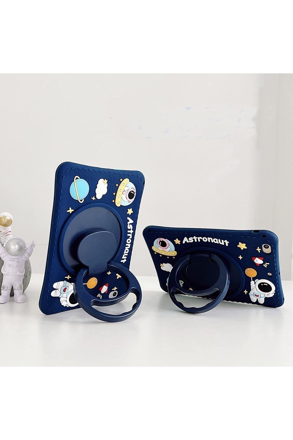 TEKNETSTORE-Apple iPad 8th and 9th Generation 10.2 Inch 2020 / 2021 Compatible Astronaut Case with Stand Fun Protection 6