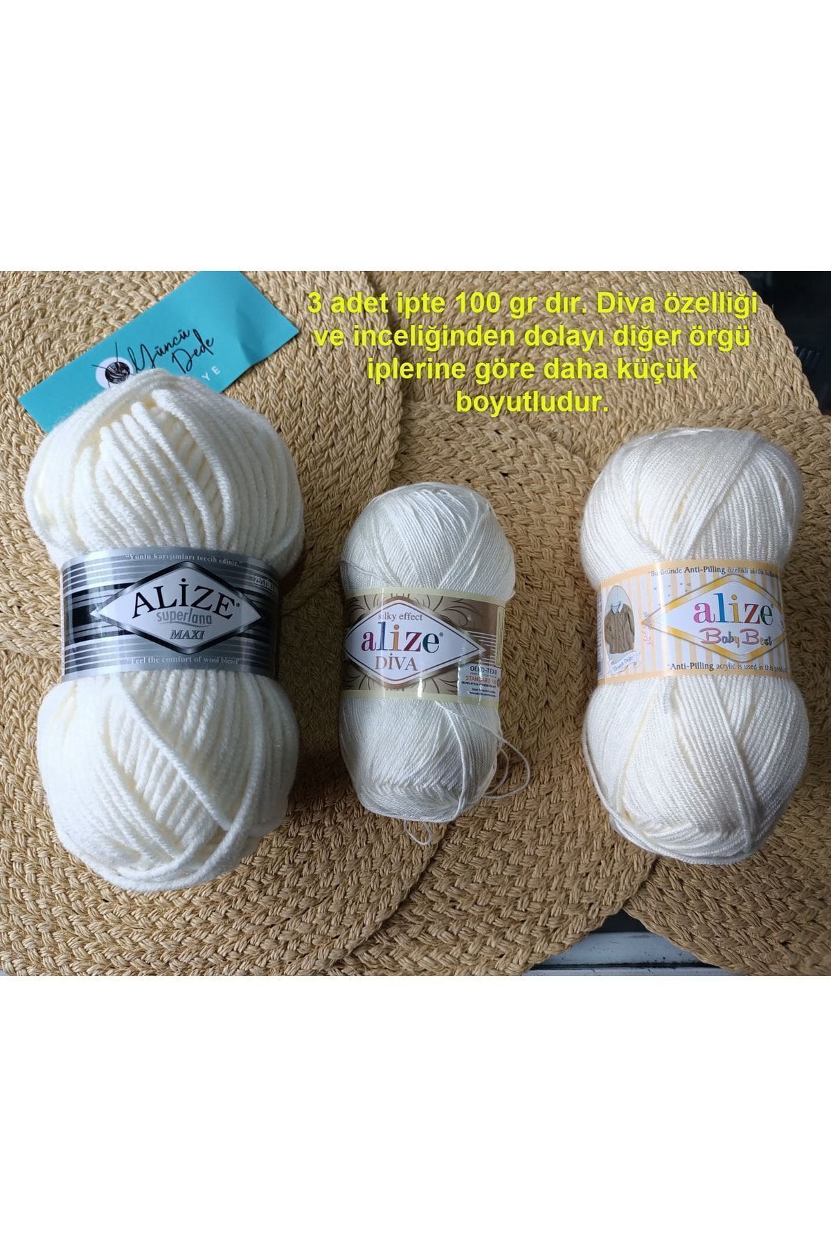 Alize-Diva Mercerize 453 North Sea (IT IS SMALLER IN SIZE THAN WOOL KNITTING YARNS.) 3