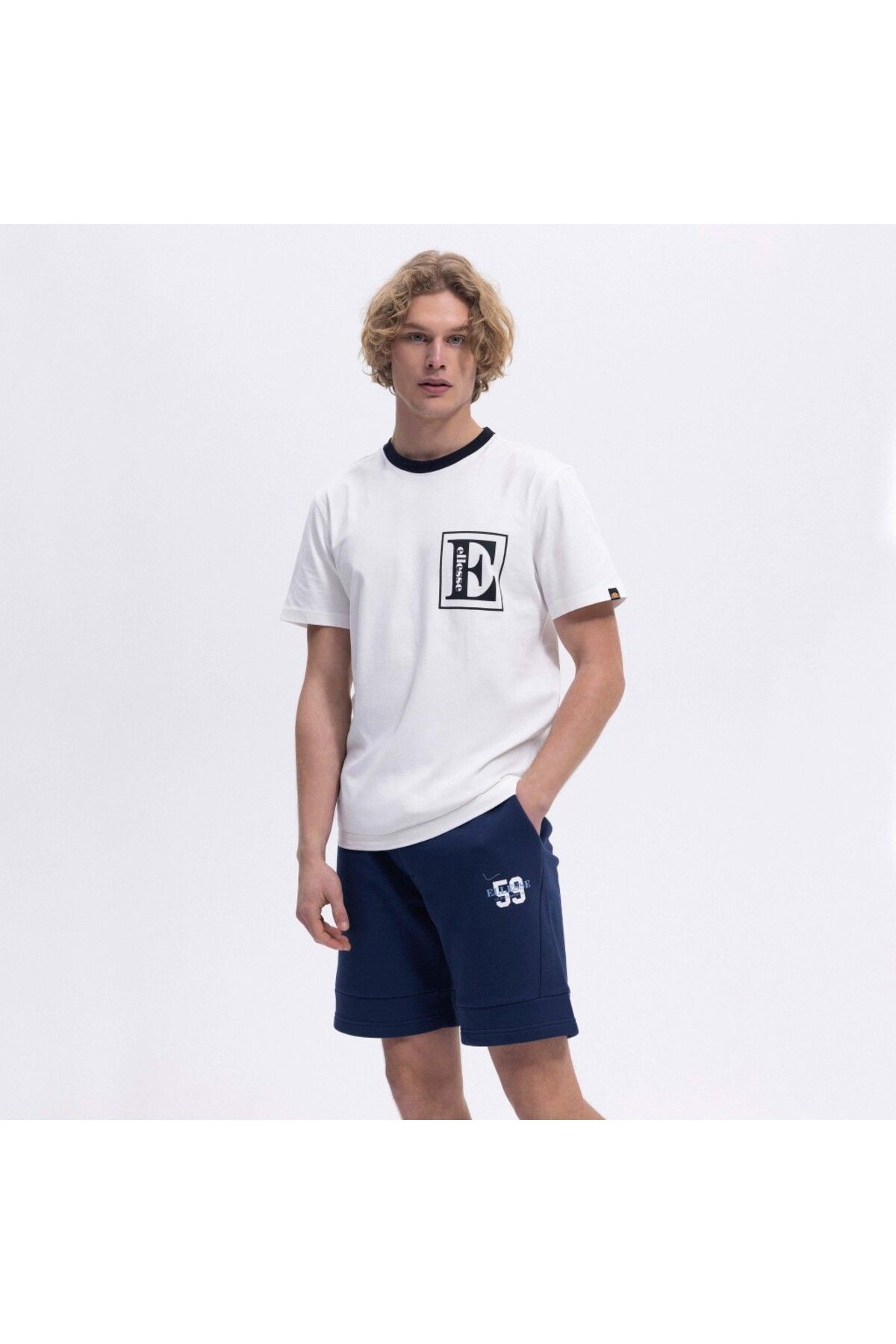 Ellesse-Ανδρικό μπλουζάκι σε λευκό χρώμα EM458 1