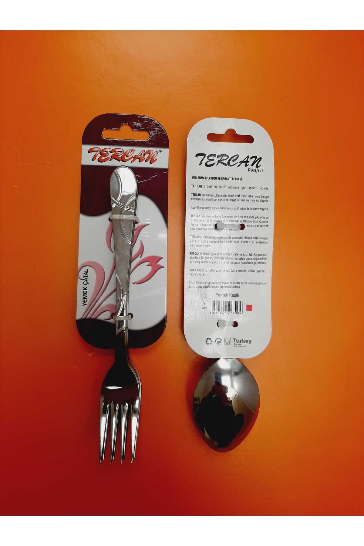 Tercan çelik-Crescent Fork Spoon Set 12 Pieces Tercan Crescent Tablespoon and Fork 4