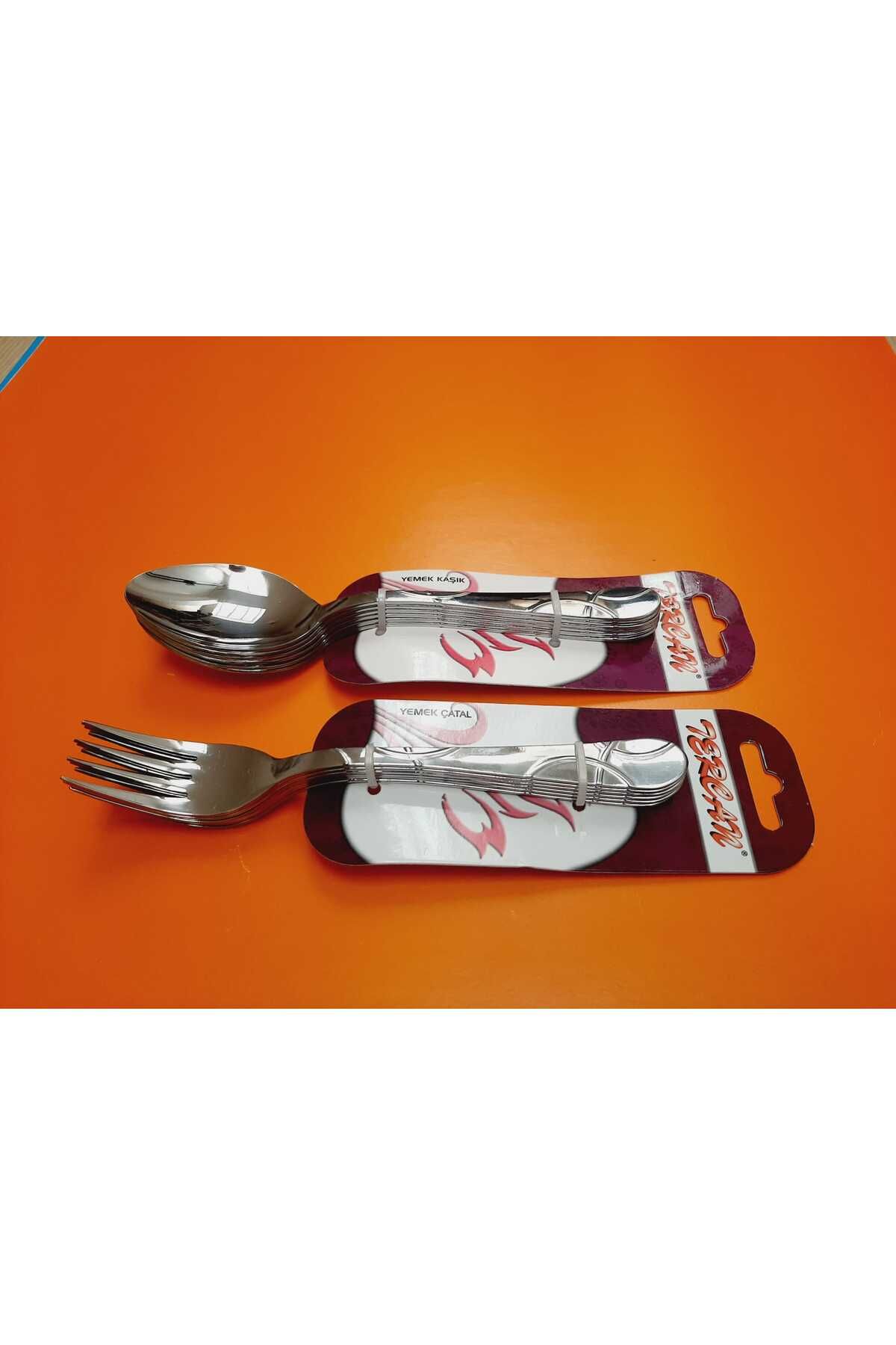 Tercan çelik-Crescent Fork Spoon Set 12 Pieces Tercan Crescent Tablespoon and Fork 2