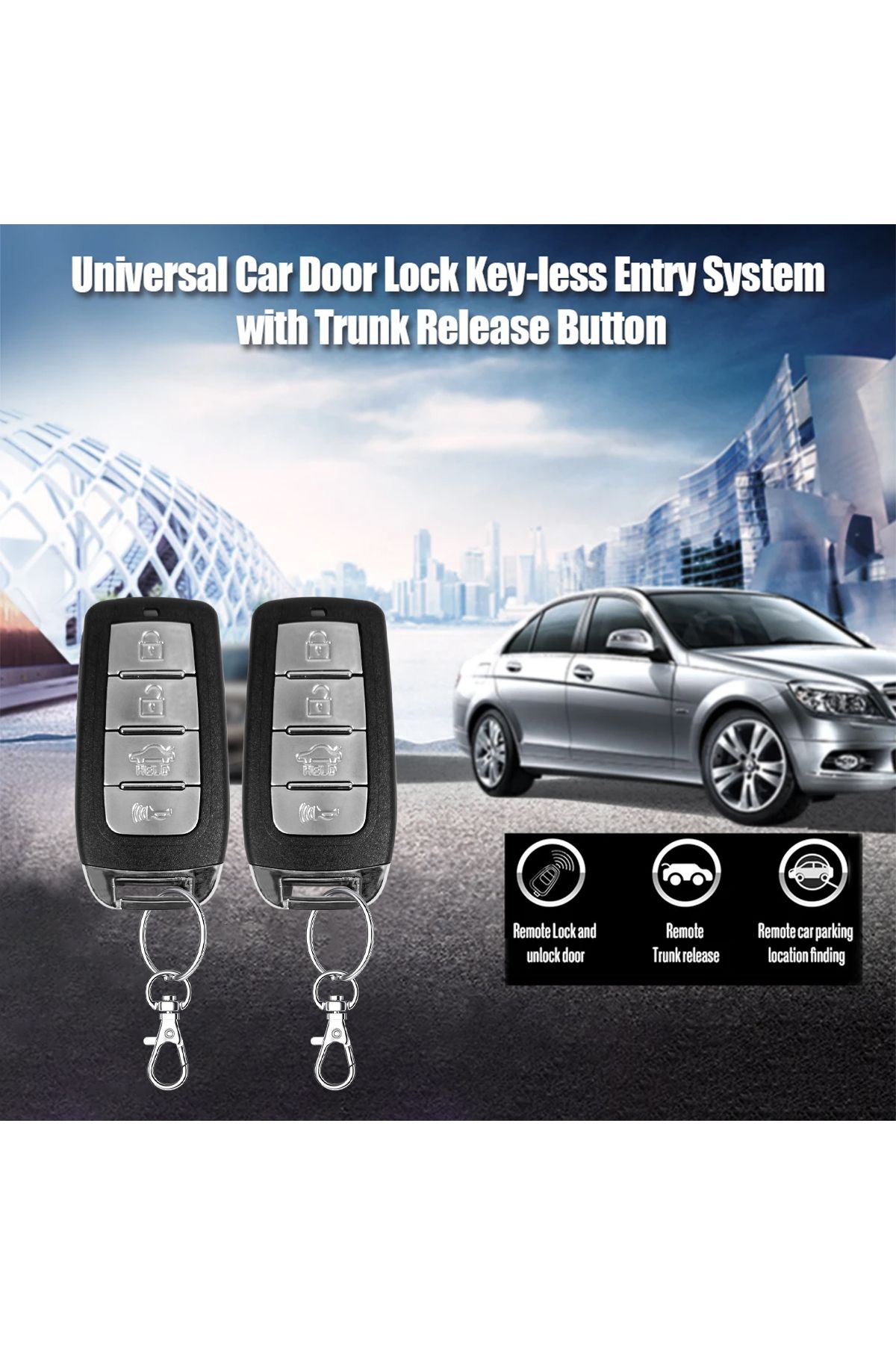 3XR-Universal Car Keyless Entry System with Remote Lock Unlock, Trunk Release, Window Closer 6