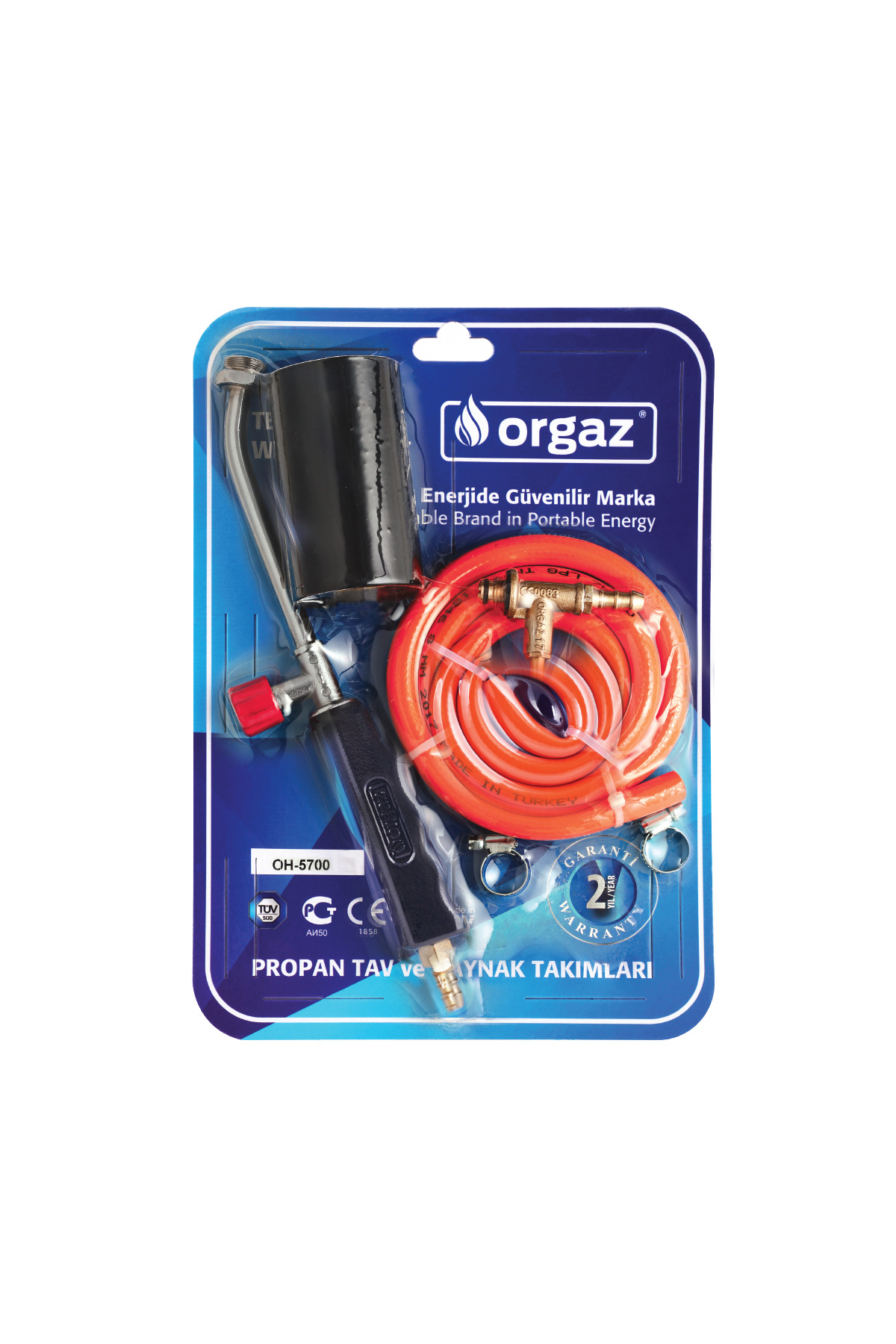 Orgaz Hortumlu Şaloma Takım Pürmüz Kaynak Alev Makinesi