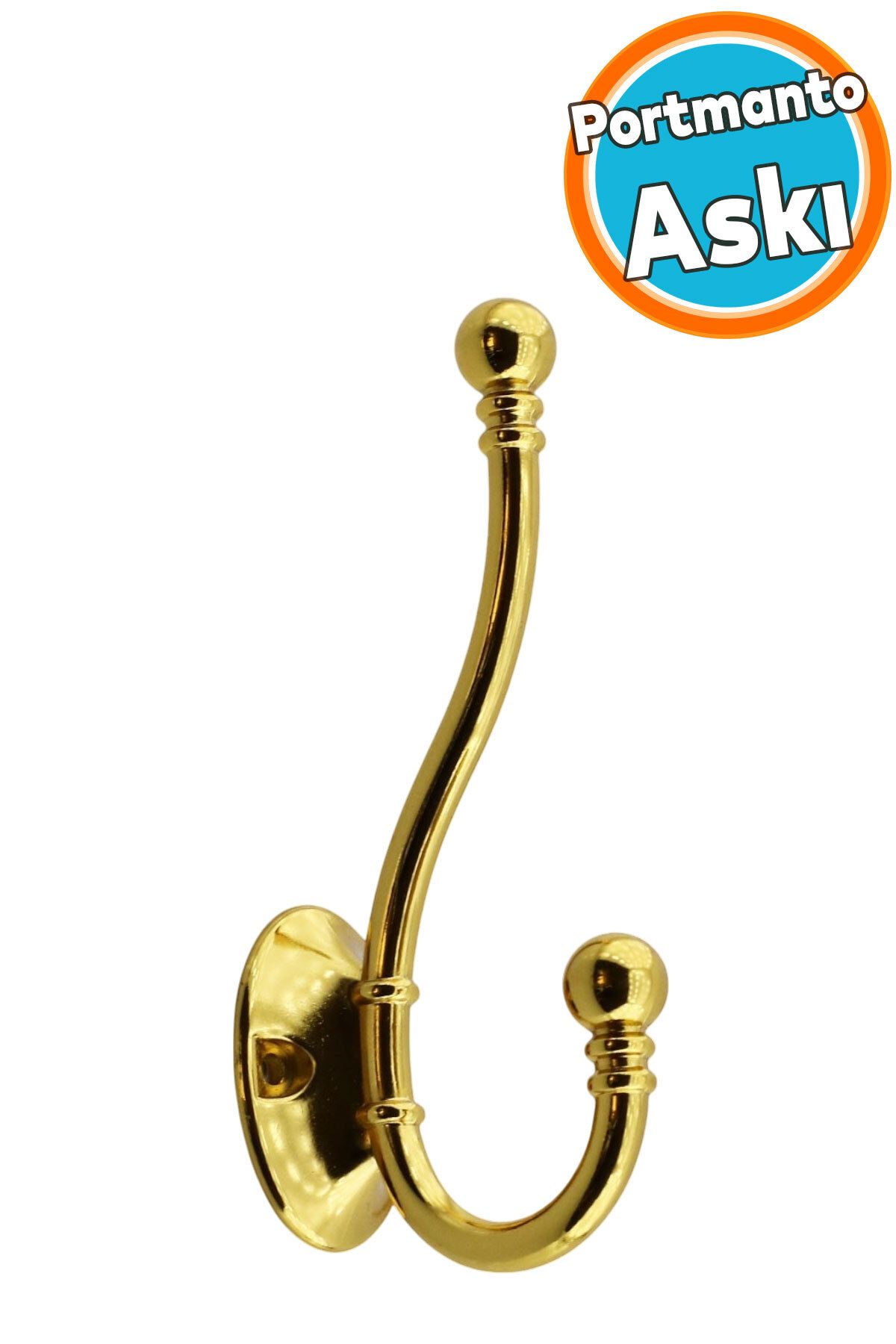 NZB Vestiyer Portmanto Dolap Askılık Askılığı Duvar Banyo Mutfak Elbise Askısı Gold Altın Askı