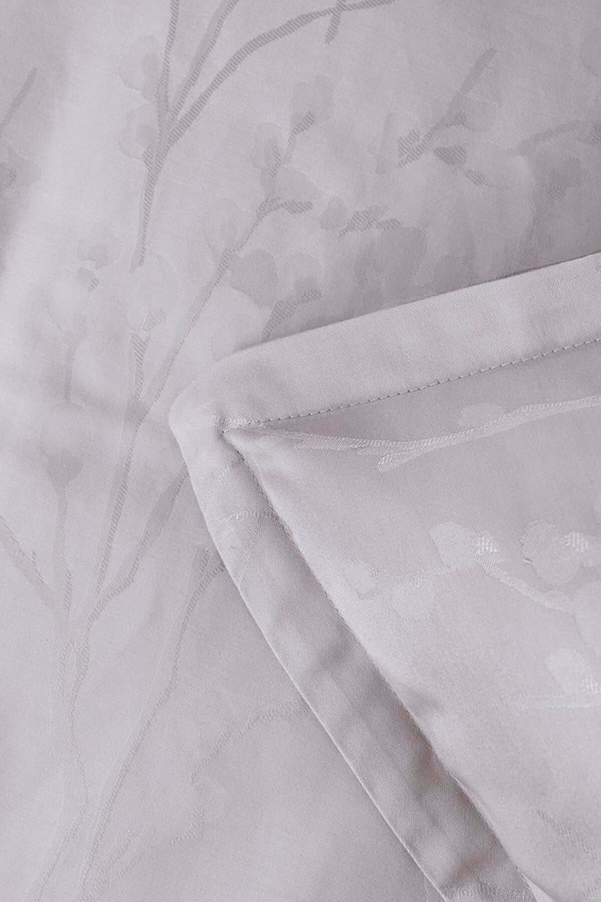 Altınbaşak-Minna Jacquard Satin Double Duvet Cover Set Gray (6 Pieces) 3