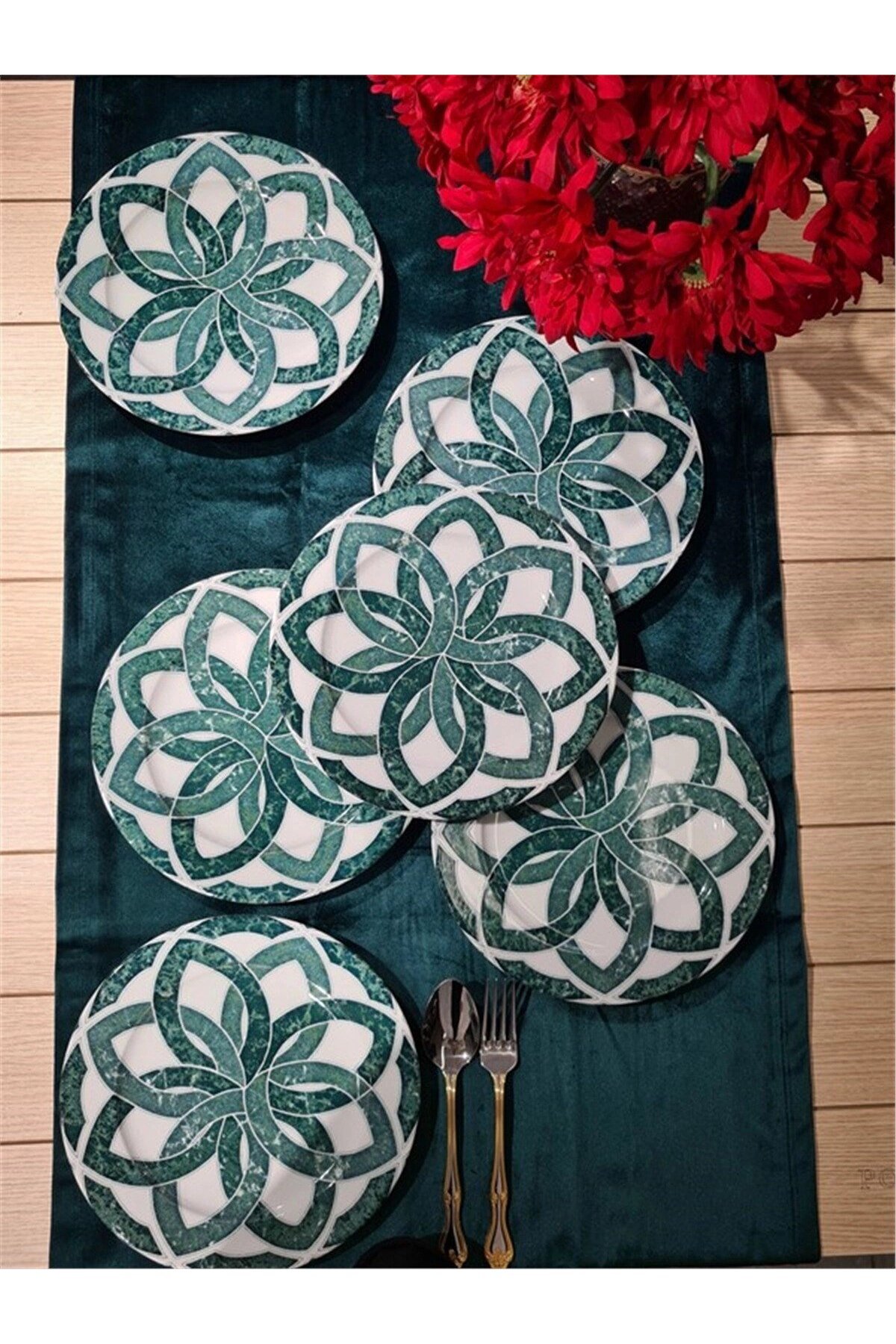Porland-Hedera 6 Piece Flat Plate Set 24 Cm 3