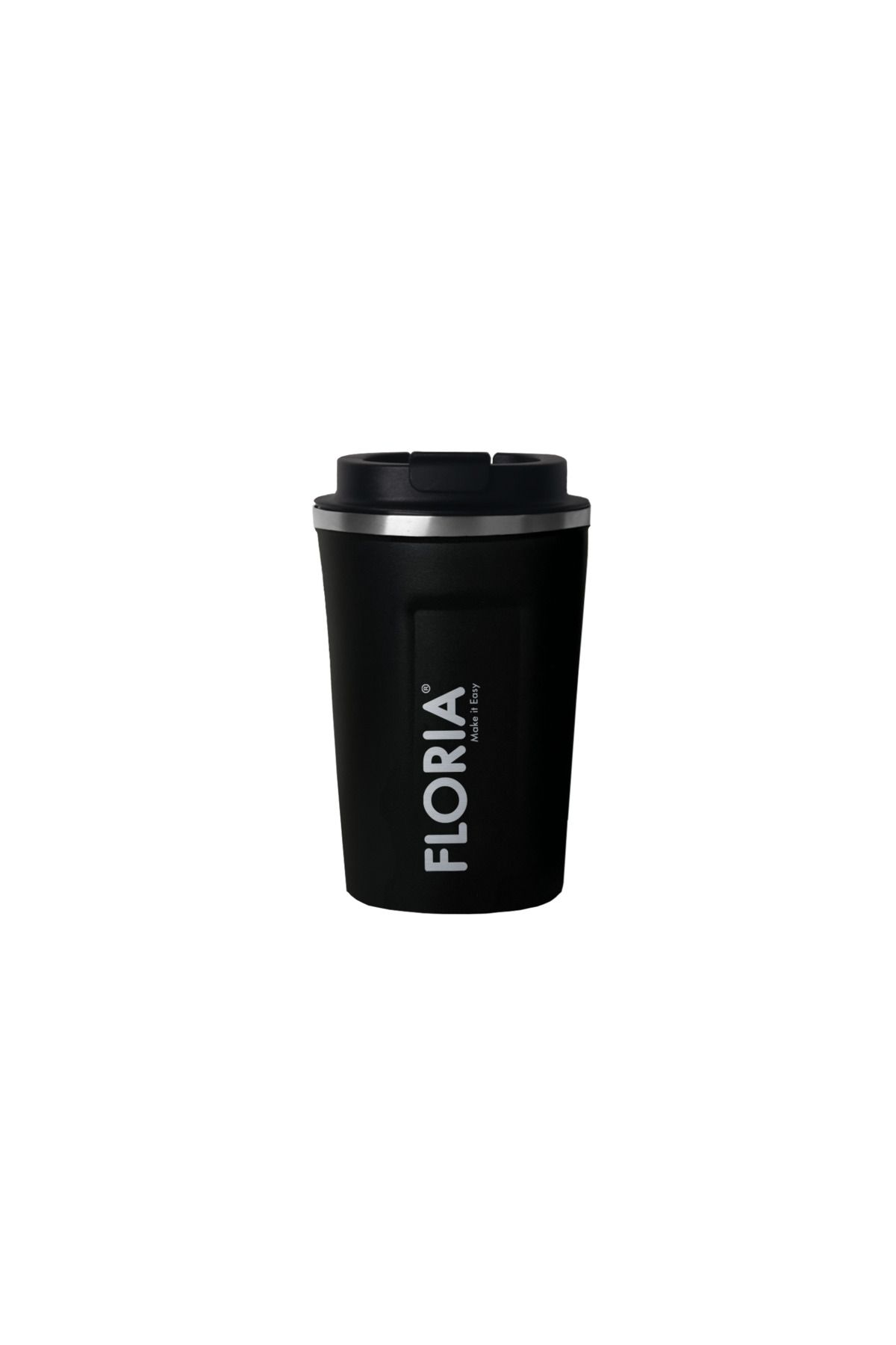Floria Cana De Cafea Floria Zln9969 Tip Termos, Capacitate 380ml, Interior Din Inox, Pereti Dublii, Negru - One Size