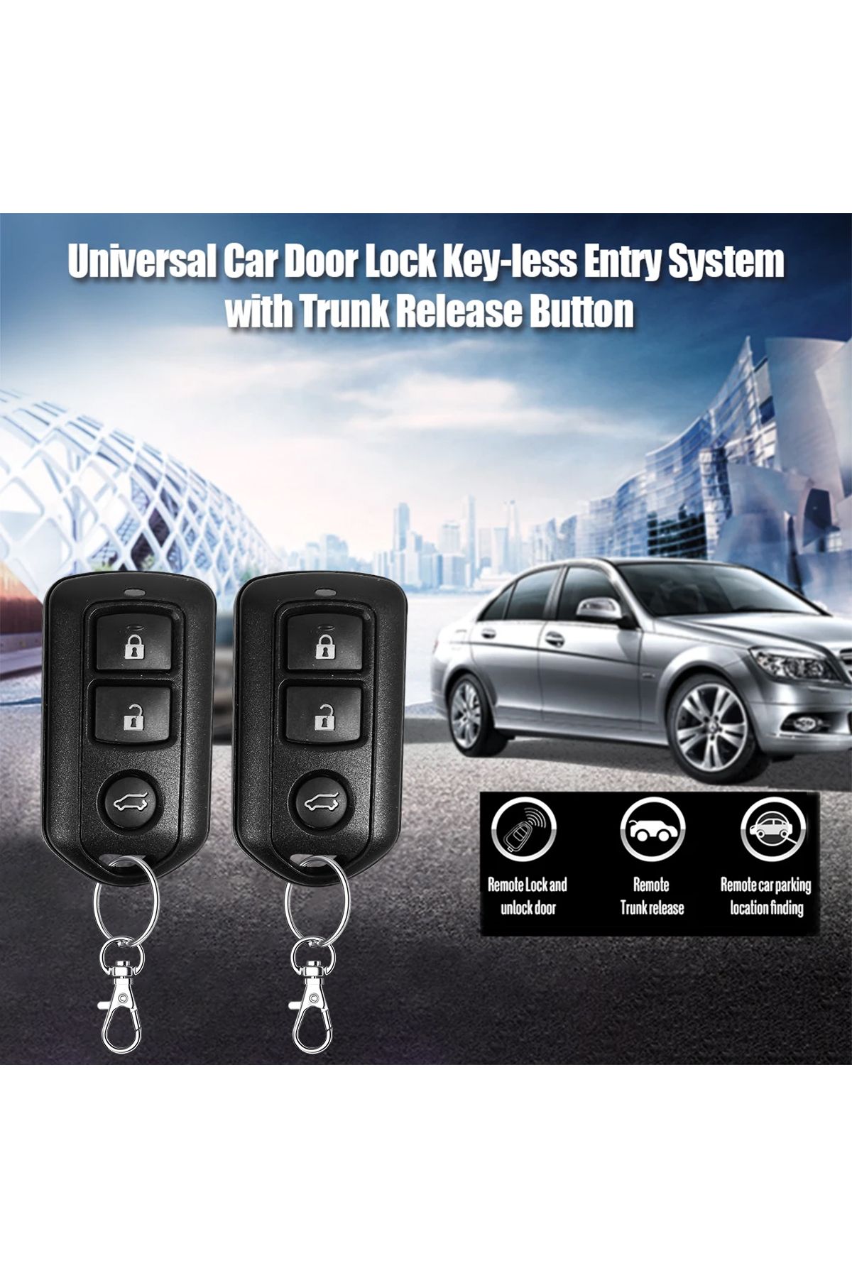 3XR-Advanced Car Keyless Entry System w/ Dual Remotes & Full Wiring Kit for Enhanced Vehicle Security 6