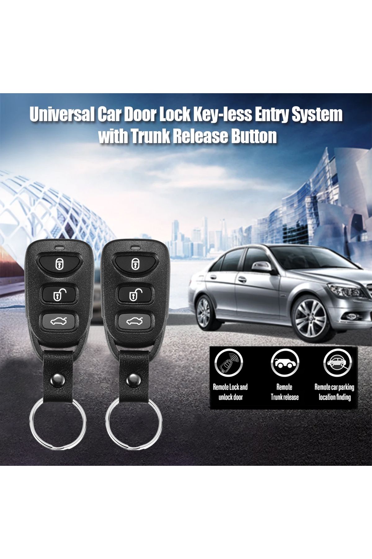 3XR-Car Keyless Entry System Central Locking Remote System with Universal Compatibility 5