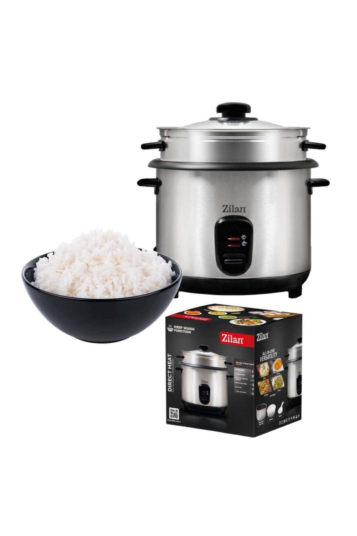 Zilan-ZLN9570 2-in-1 rice cooker and steamer, 1.5L, 500W 4