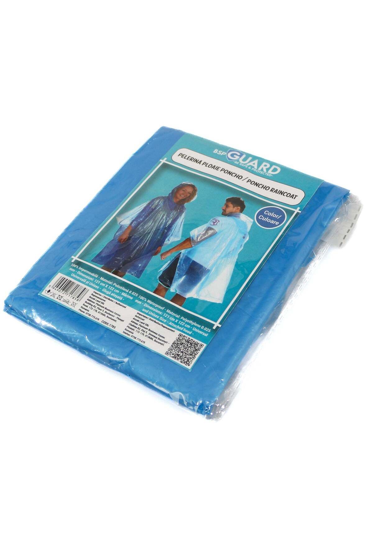 BSP Guard Pelerina De Ploaie - Model Poncho - Albastru - - 1