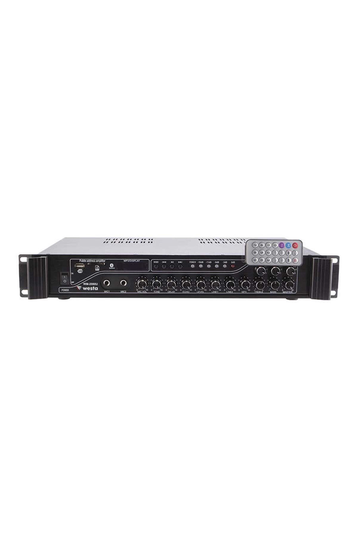 Westa WM-2080U Mixer Amfi - 100V-200Watt 3 Bölgeli