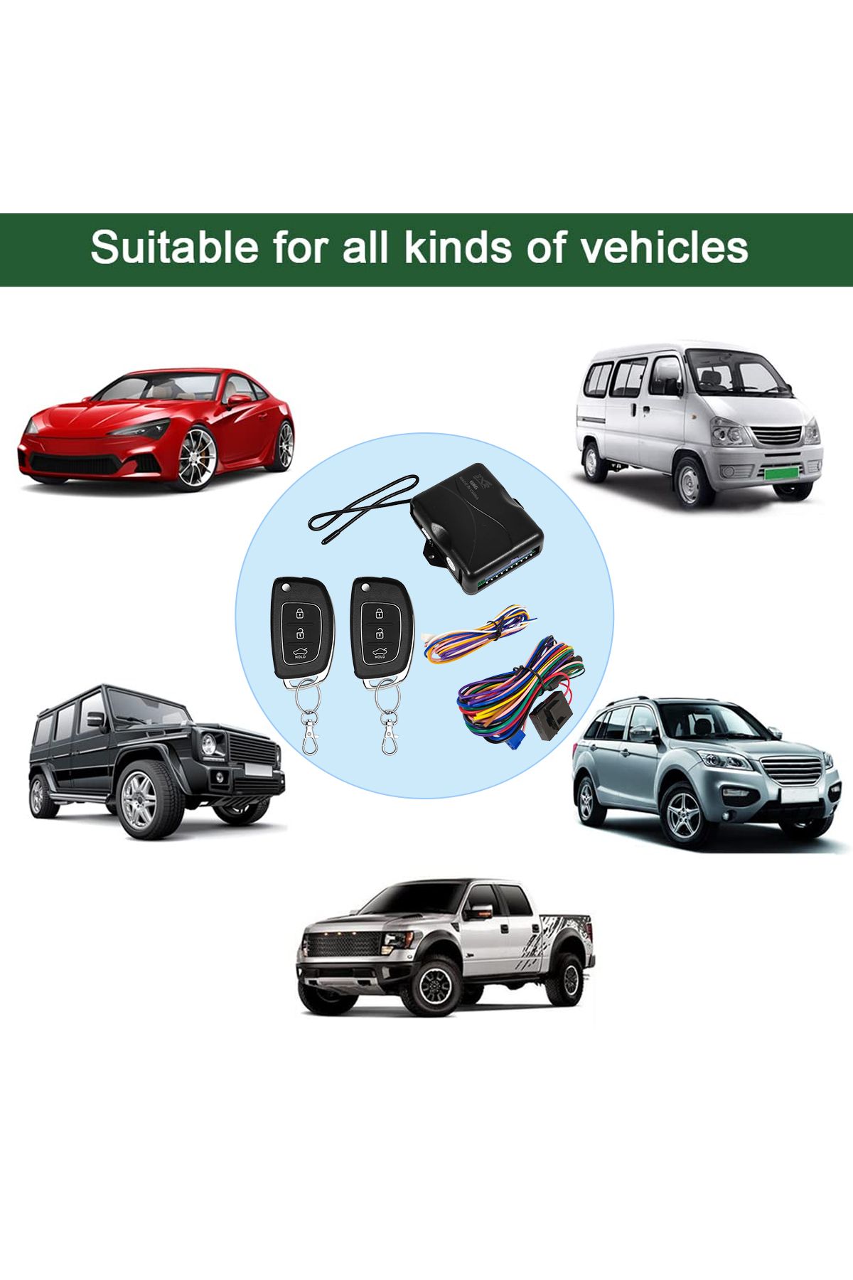 3XR-Universal Remote Keyless Entry System with Central Locking, Trunk Release & Remote Car Locator 8