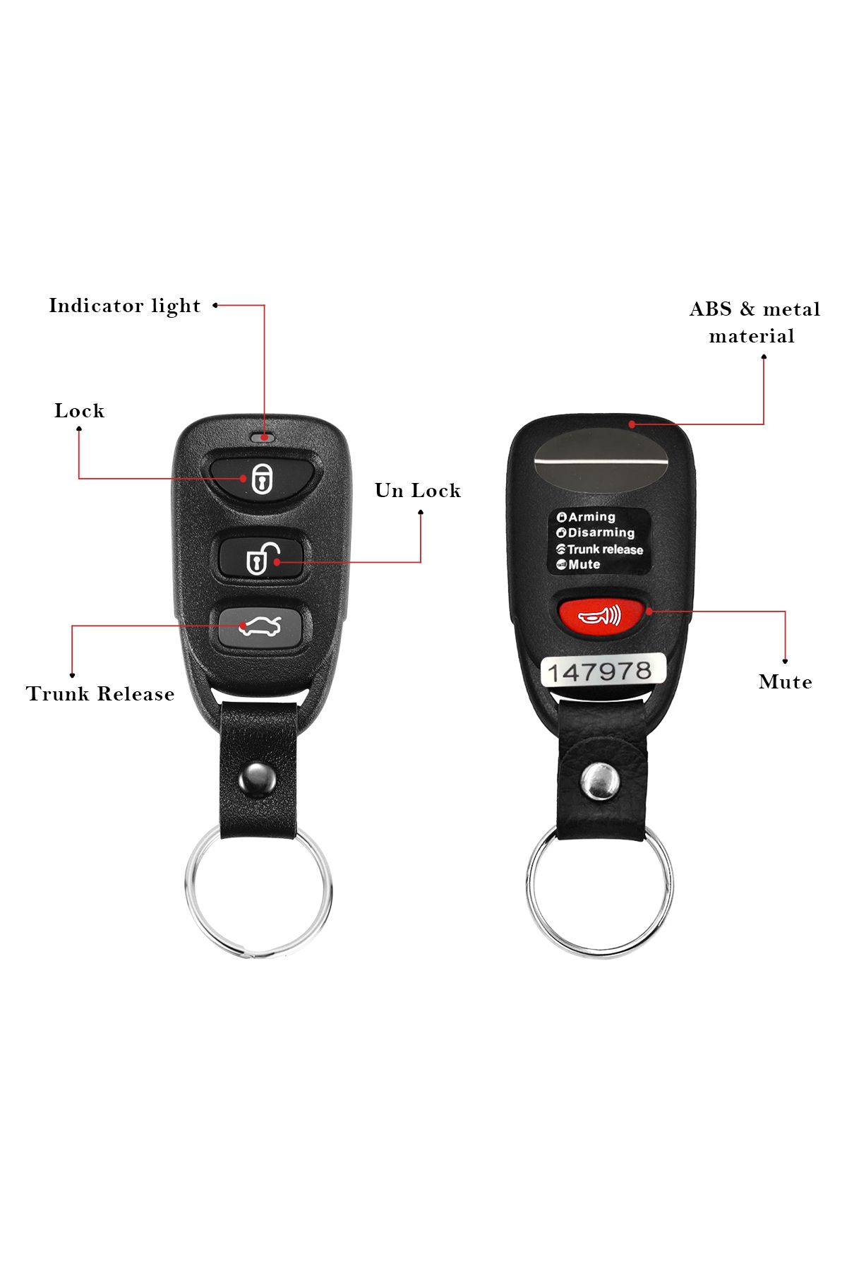 3XR-Car Keyless Entry System Central Locking Remote System with Universal Compatibility 3