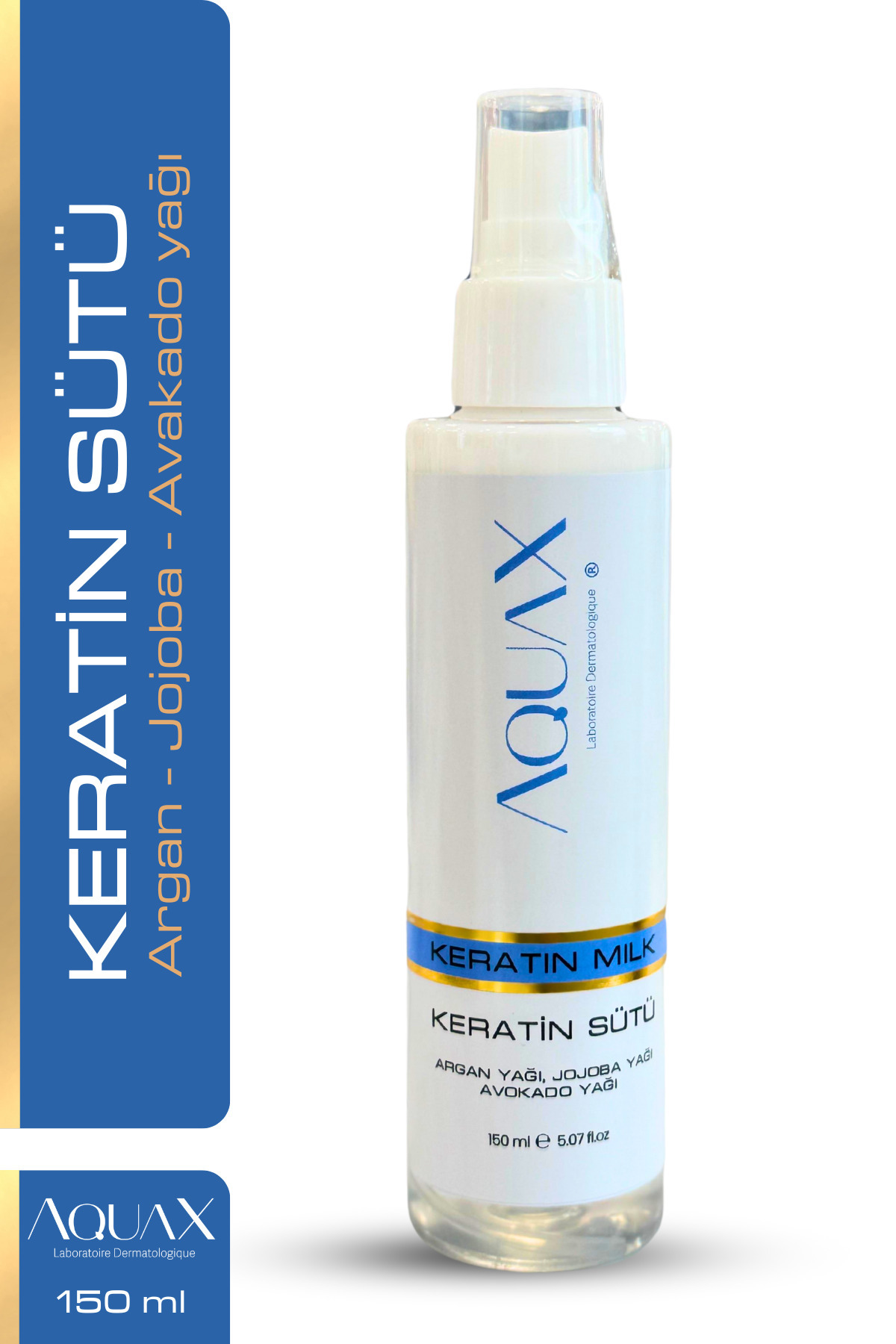 AquaX Yoğun Saç Bakım Keratin Sütü 150 ml - Saçları Besler Ve Canlandırır, Yumuşaklık Verir