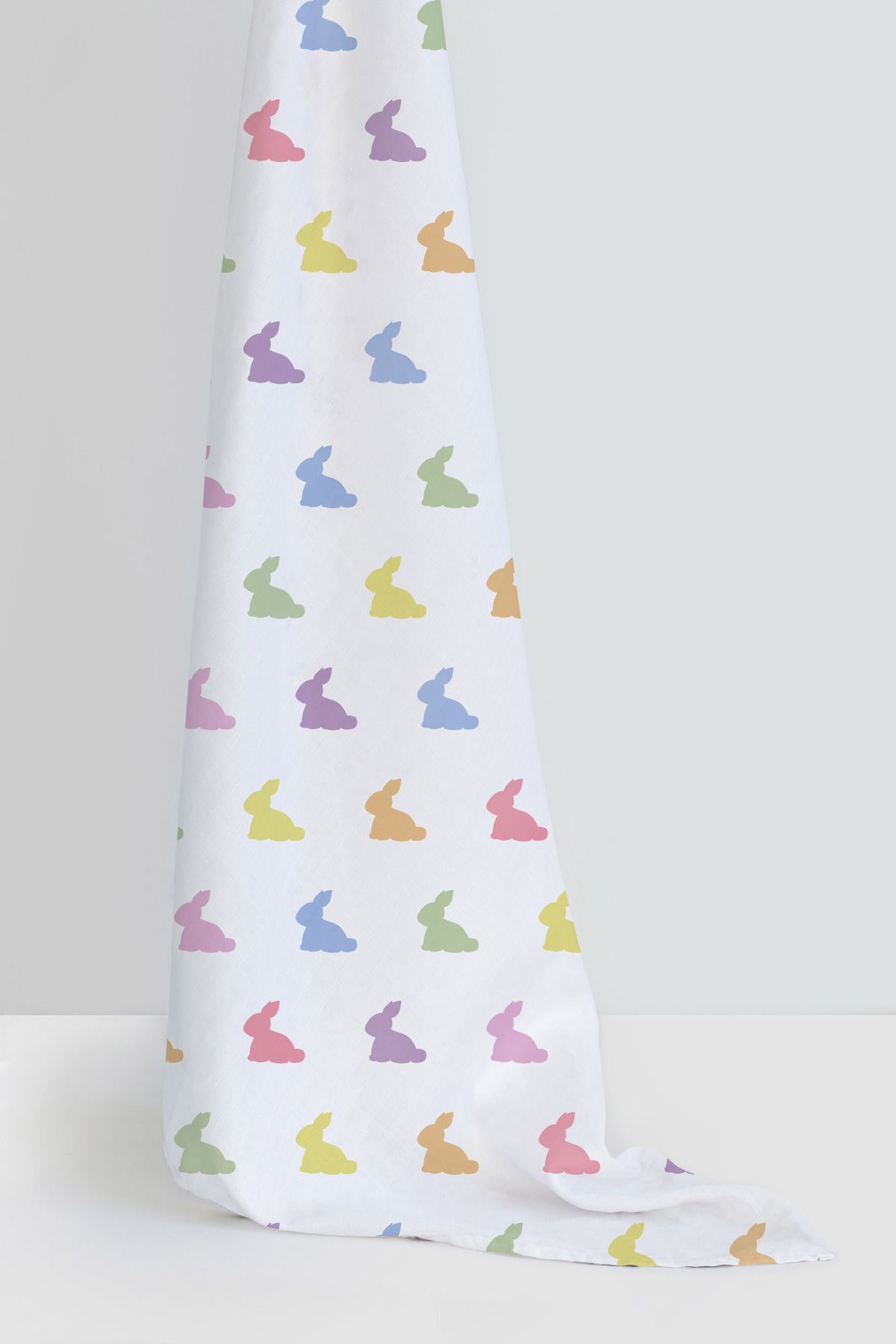 DEUX LAPINS % 100 Pamuk Müslin Bebek Örtüsü - Rainbow Lapin 70x70 cm