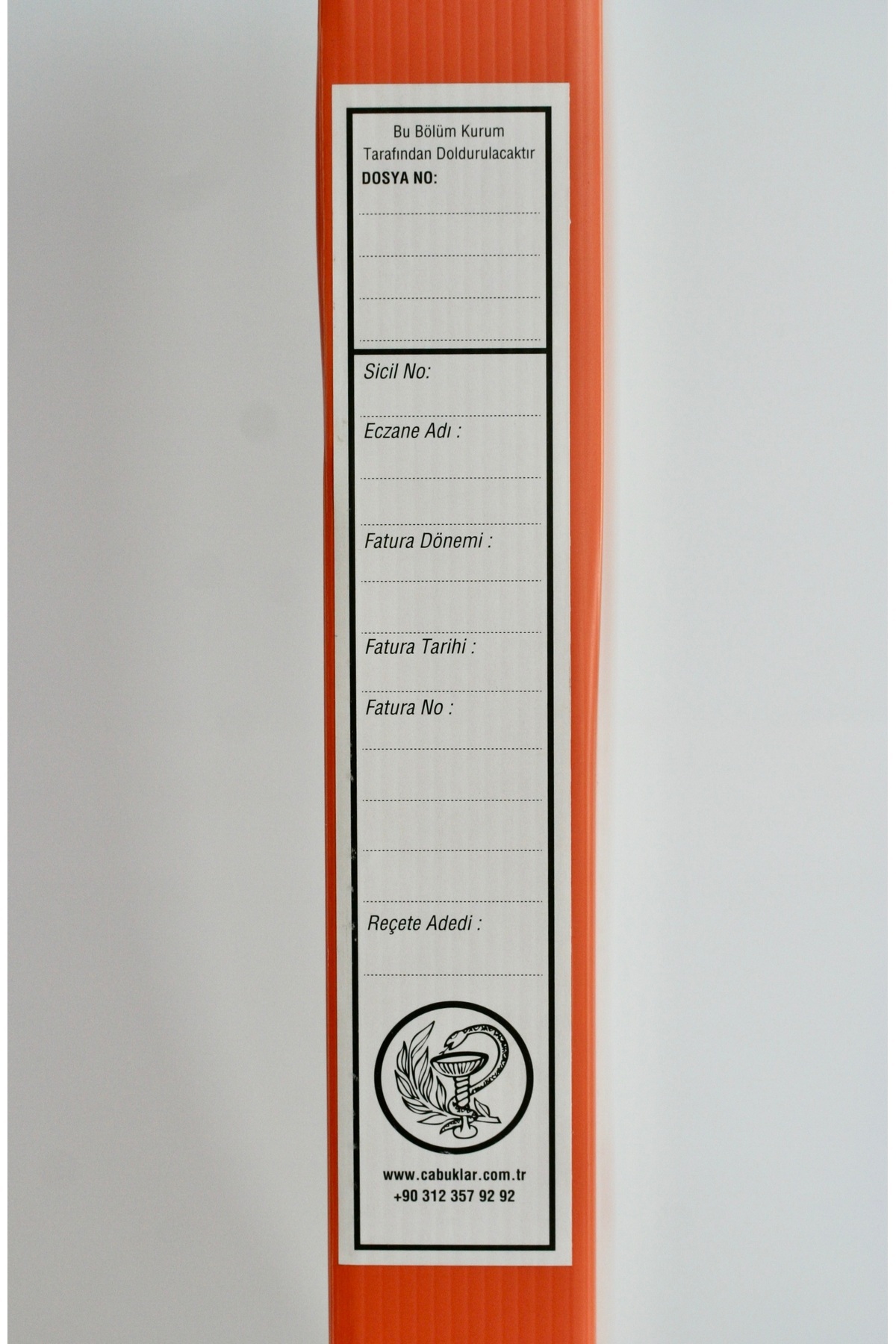 ÇABUKLAR-Sgk Pharmacy - Orange Standard Size Prescription Box (29X4,5X40 cm) 3