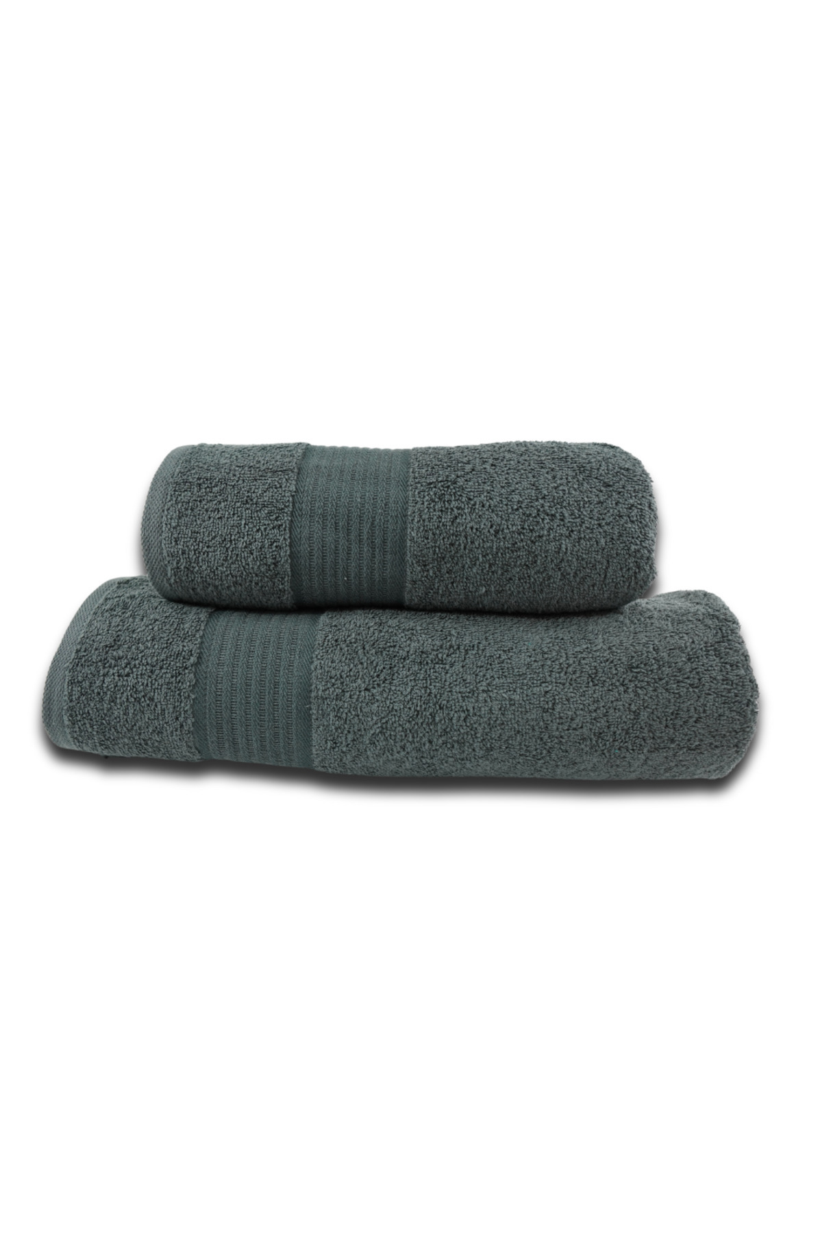 Class Home Collection-Set of 2 absorbent towels, 100% Cotton, 480 gsm, 50x100 cm + 70x140 cm, Hermagoras, Anthracite 1