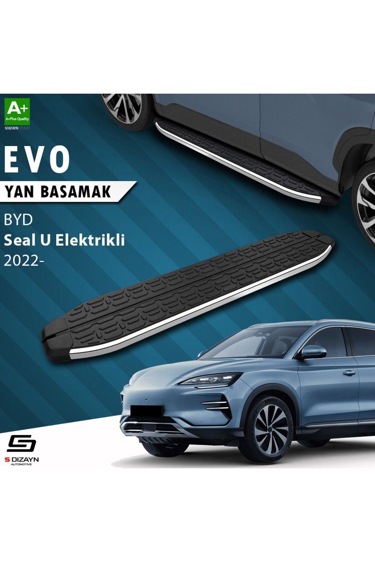 Drs Tuning S-Dizayn BYD Seal U Elektrikli Evo Krom Yan Basamak 193 Cm 2022 Üzeri A+ Kalite