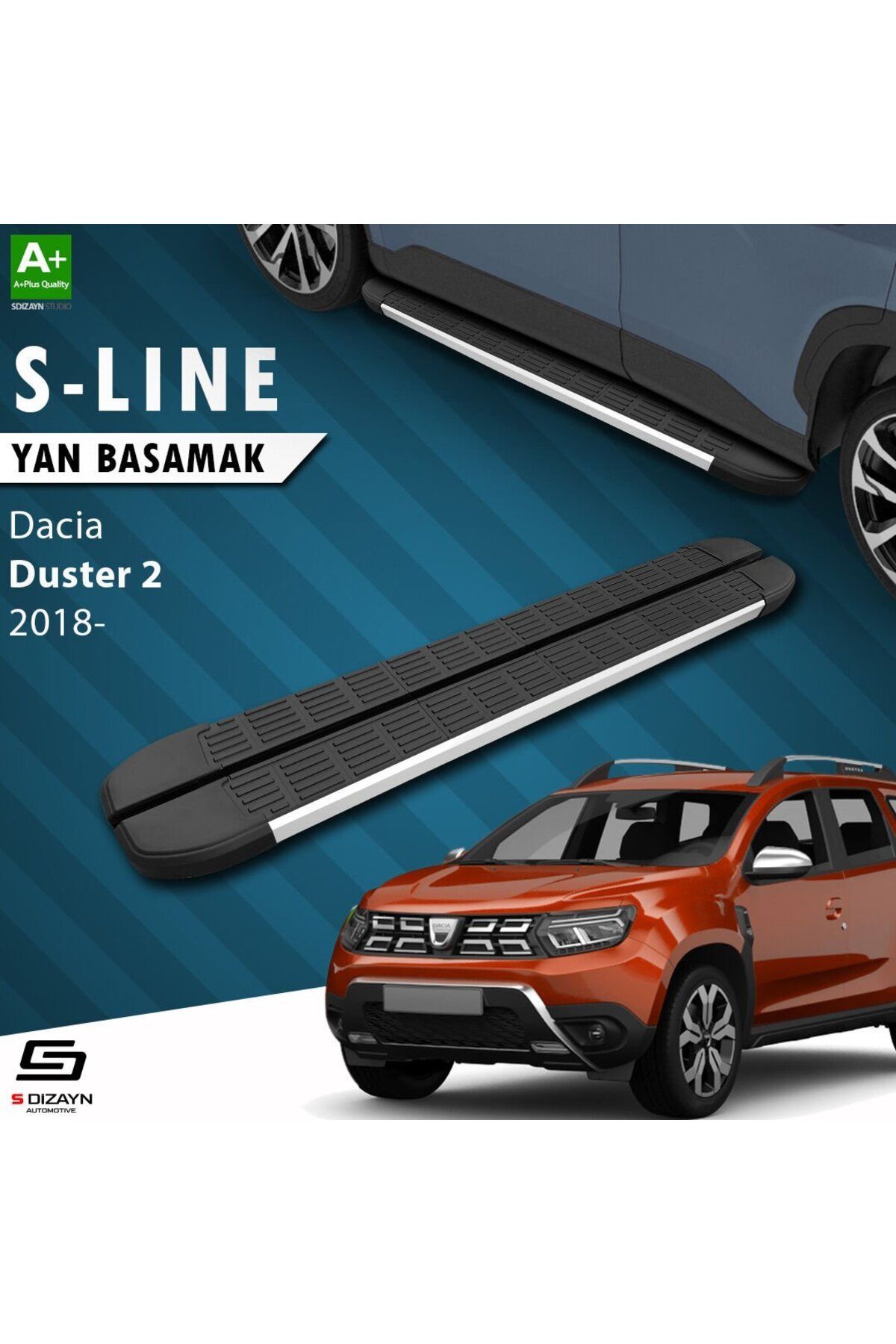 Drs Tuning S-Dizayn Dacia Duster 2 S-Line Aluminyum Yan Basamak 183 Cm 2018-2023 A+ Kalite