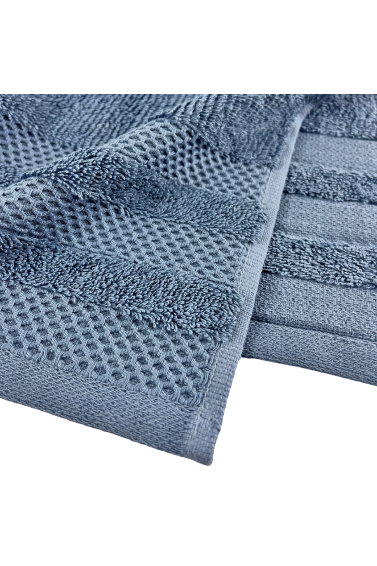 Class Home Collection-Set 2 prosoape absorbante, 100% bumbac jacquard, densitate 500 g/m², 50x100 cm + 70x140 cm, Audo, Denim 2